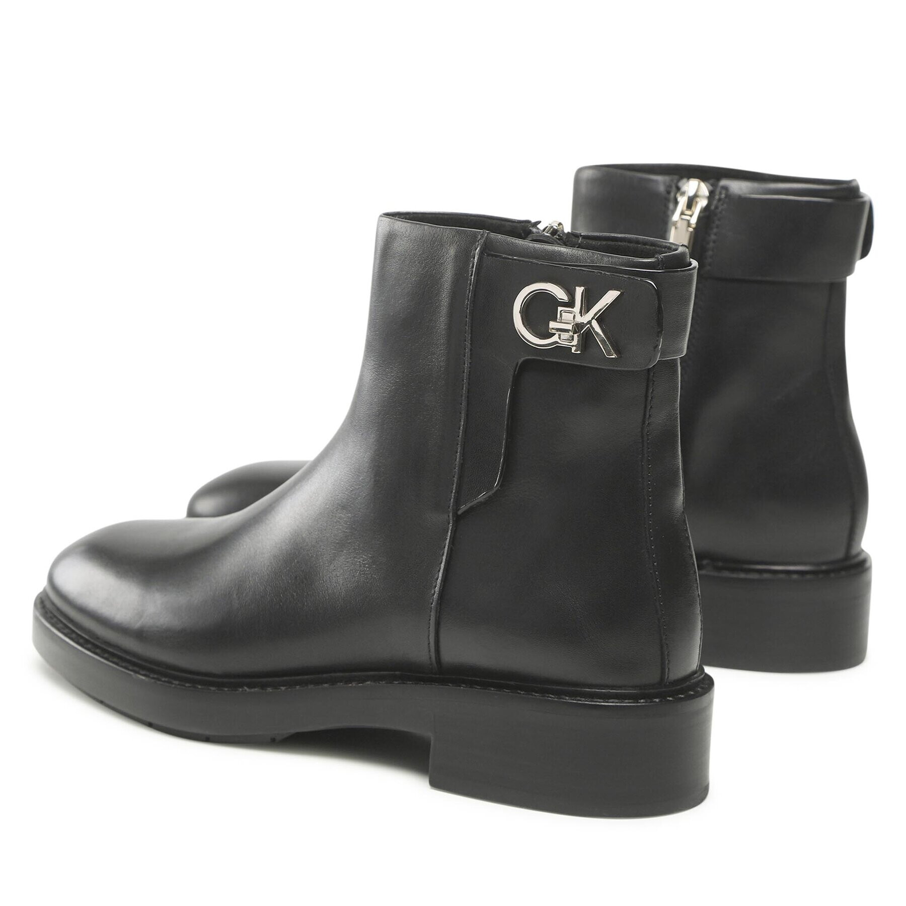 Calvin Klein Боти Rubber Sole Ankle Boot HW0HW01258 Черен - Pepit.bg