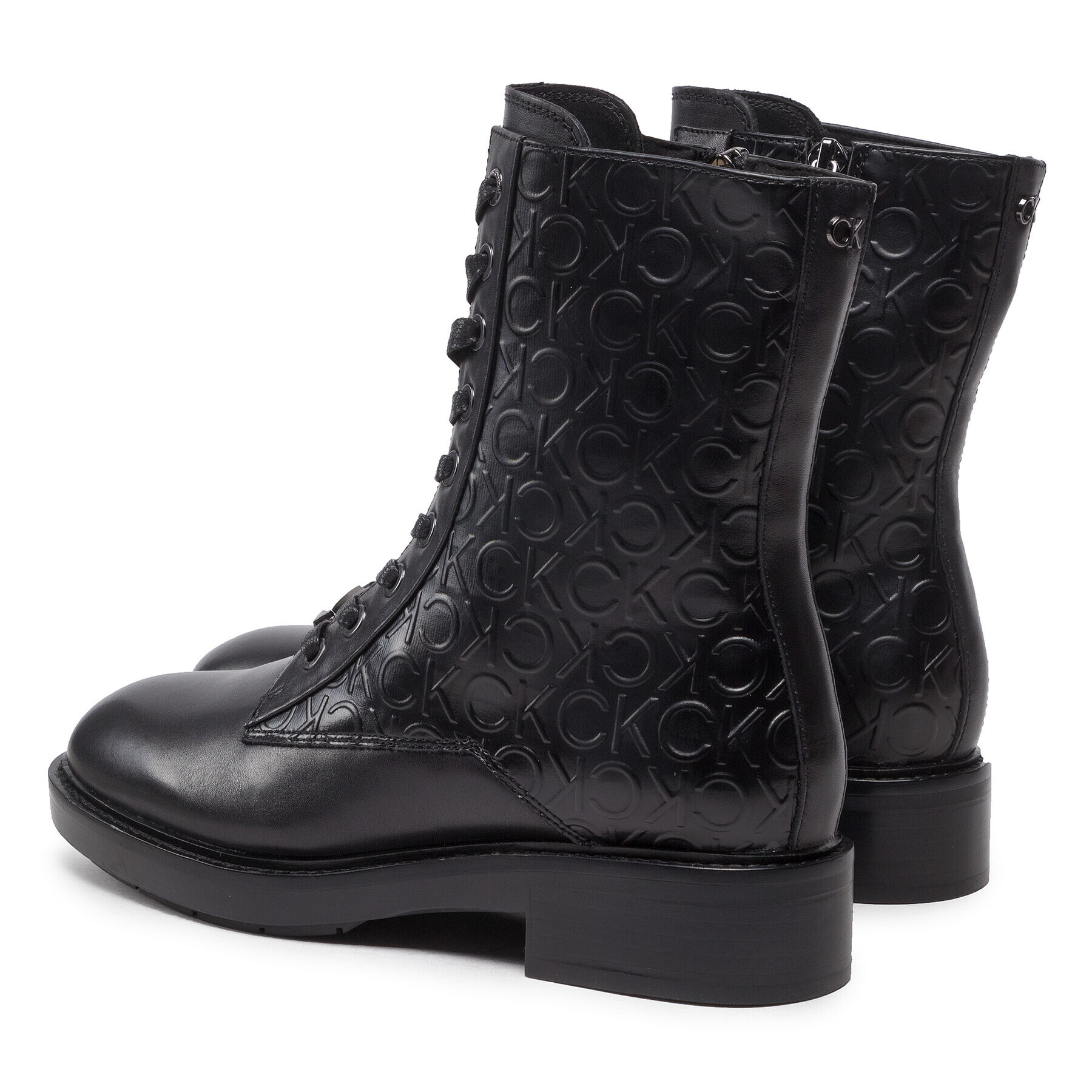 Calvin Klein Боти Rubber Sole Combat Boot HW0HW01292 Черен - Pepit.bg