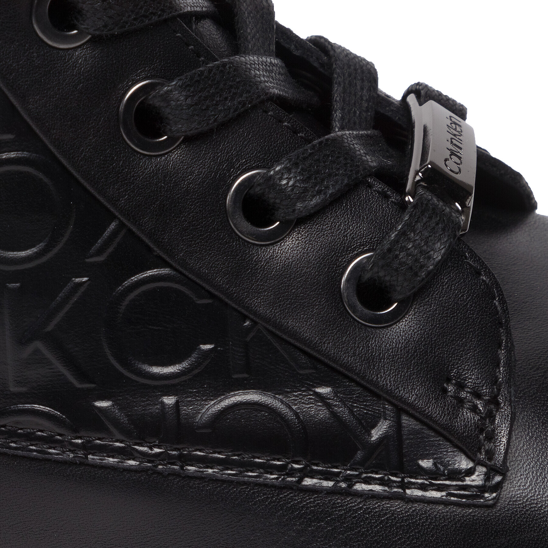 Calvin Klein Боти Rubber Sole Combat Boot HW0HW01292 Черен - Pepit.bg