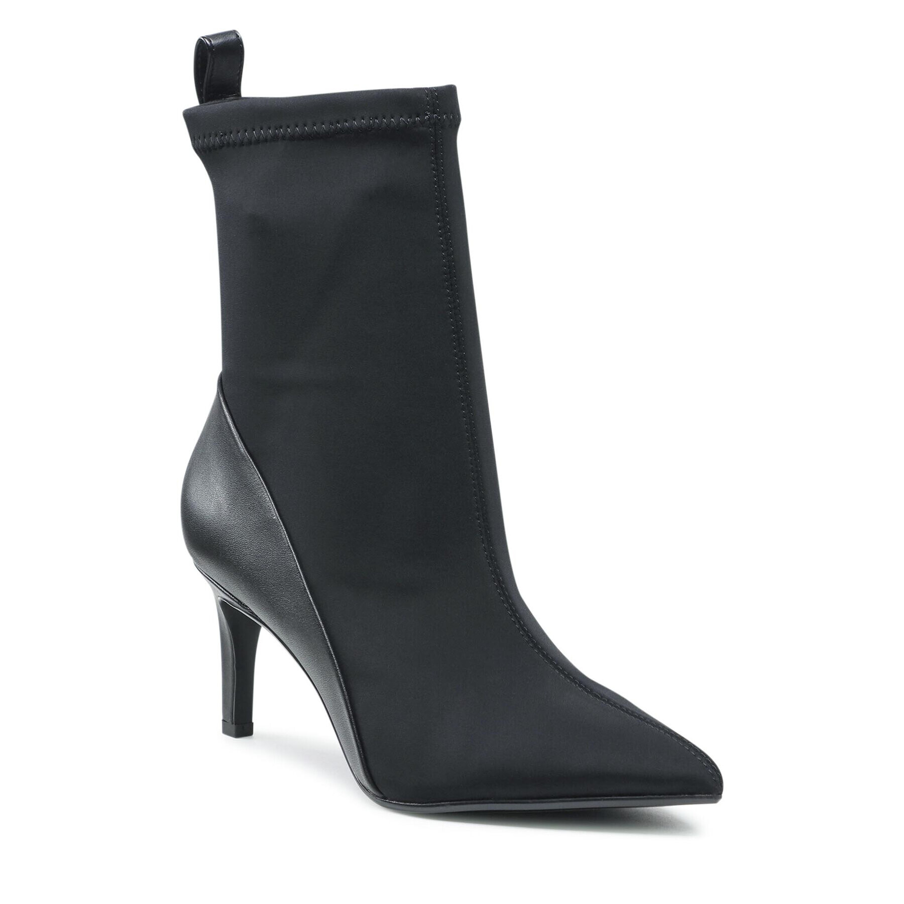 Calvin Klein Боти Sock Ankle Boot 70 Lth Mix HW0HW00590 Черен - Pepit.bg