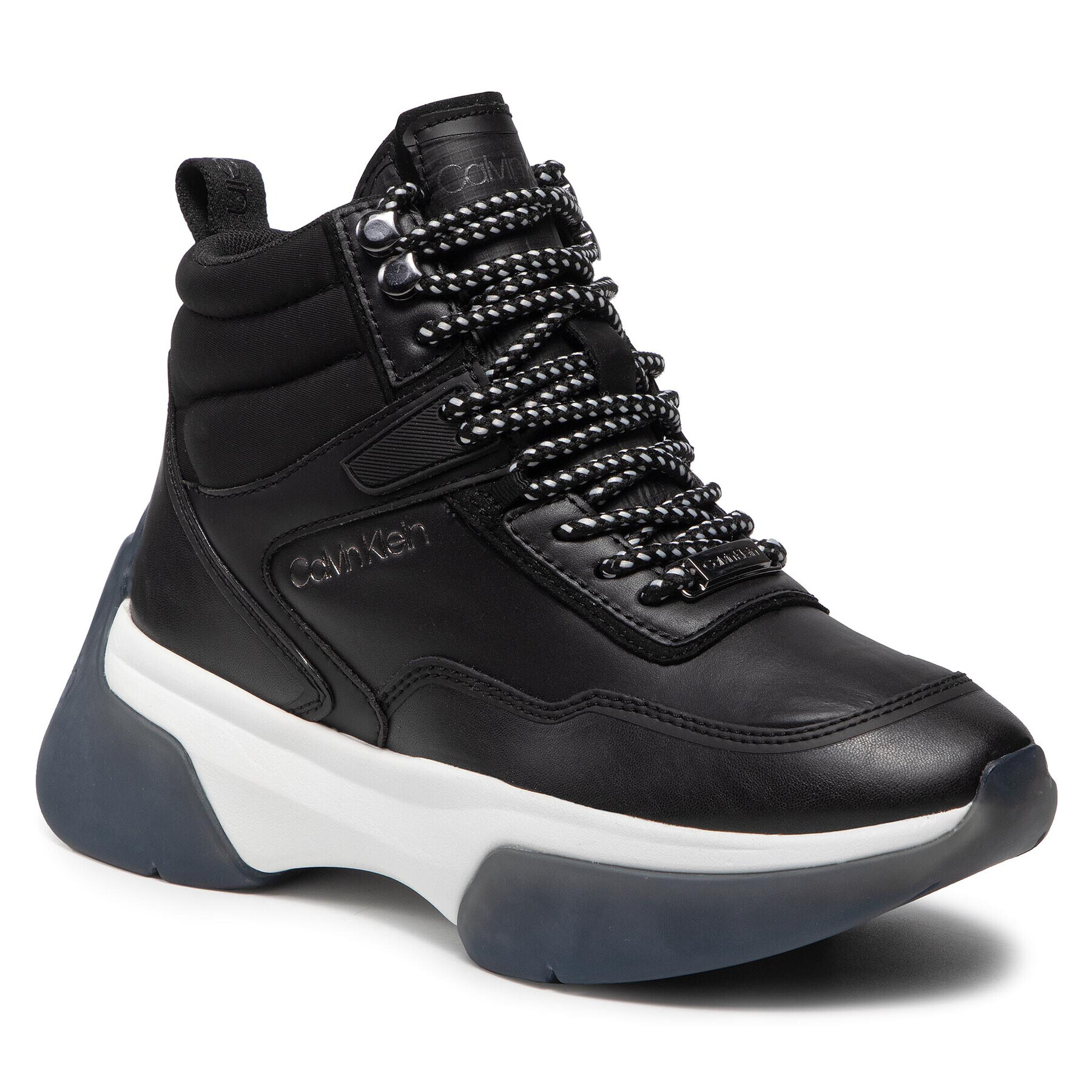 Calvin Klein Боти Statement High Top 3C HW0HW00629 Черен - Pepit.bg