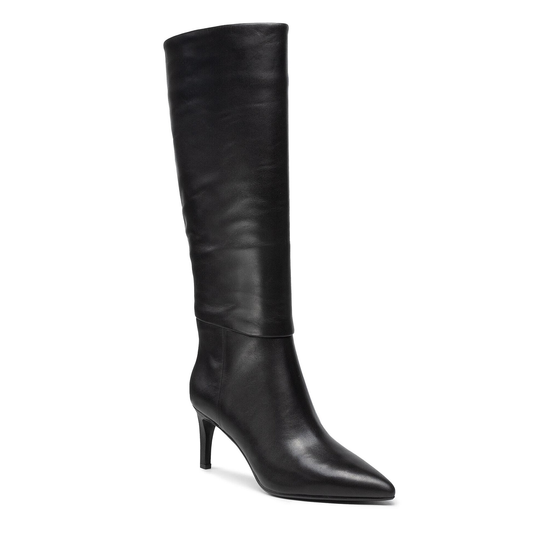 Calvin Klein Ботуши Essential Knee Boot 70 HW0HW00589 Черен - Pepit.bg