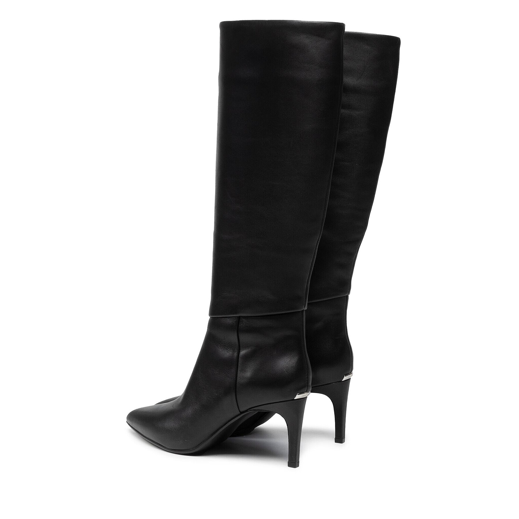 Calvin Klein Ботуши Essential Knee Boot 70 HW0HW00589 Черен - Pepit.bg