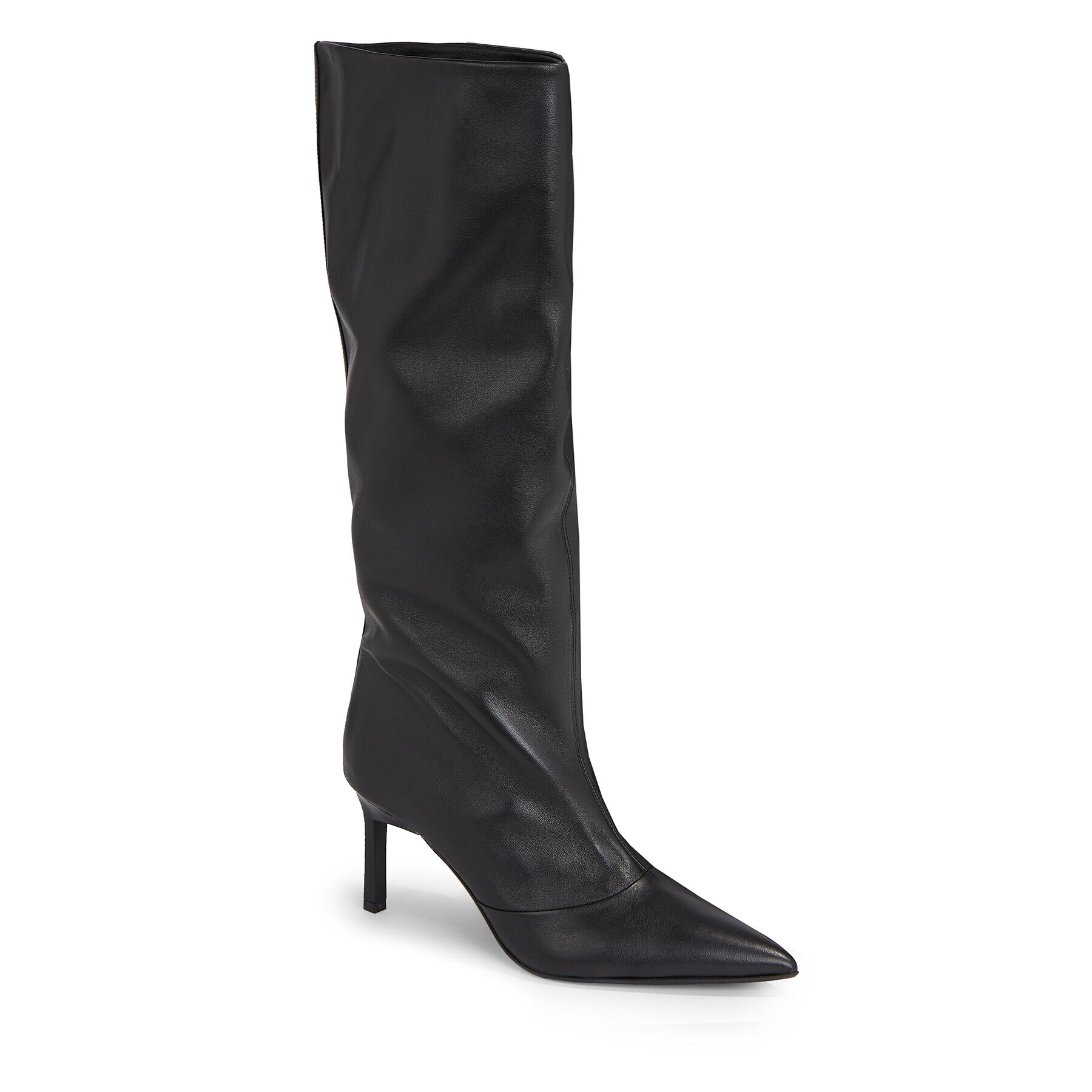 Calvin Klein Ботуши Geo Stiletto Knee Boot 70 HW0HW01691 Черен - Pepit.bg