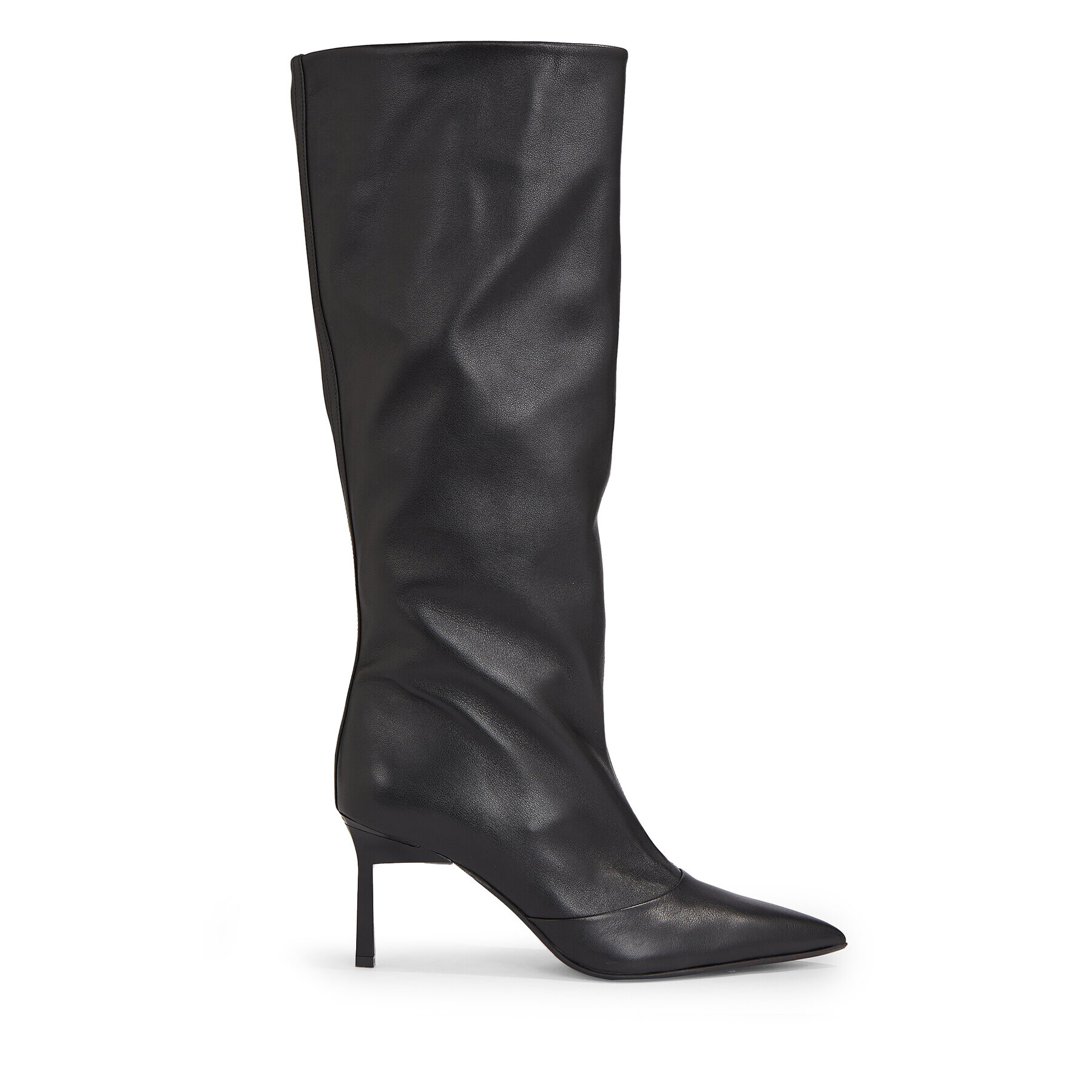 Calvin Klein Ботуши Geo Stiletto Knee Boot 70 HW0HW01691 Черен - Pepit.bg