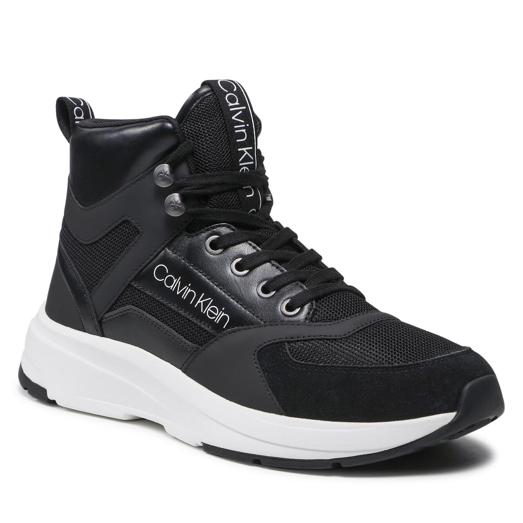 Calvin Klein Ботуши Hybrid Boot Mix HM0HM00295 Черен - Pepit.bg