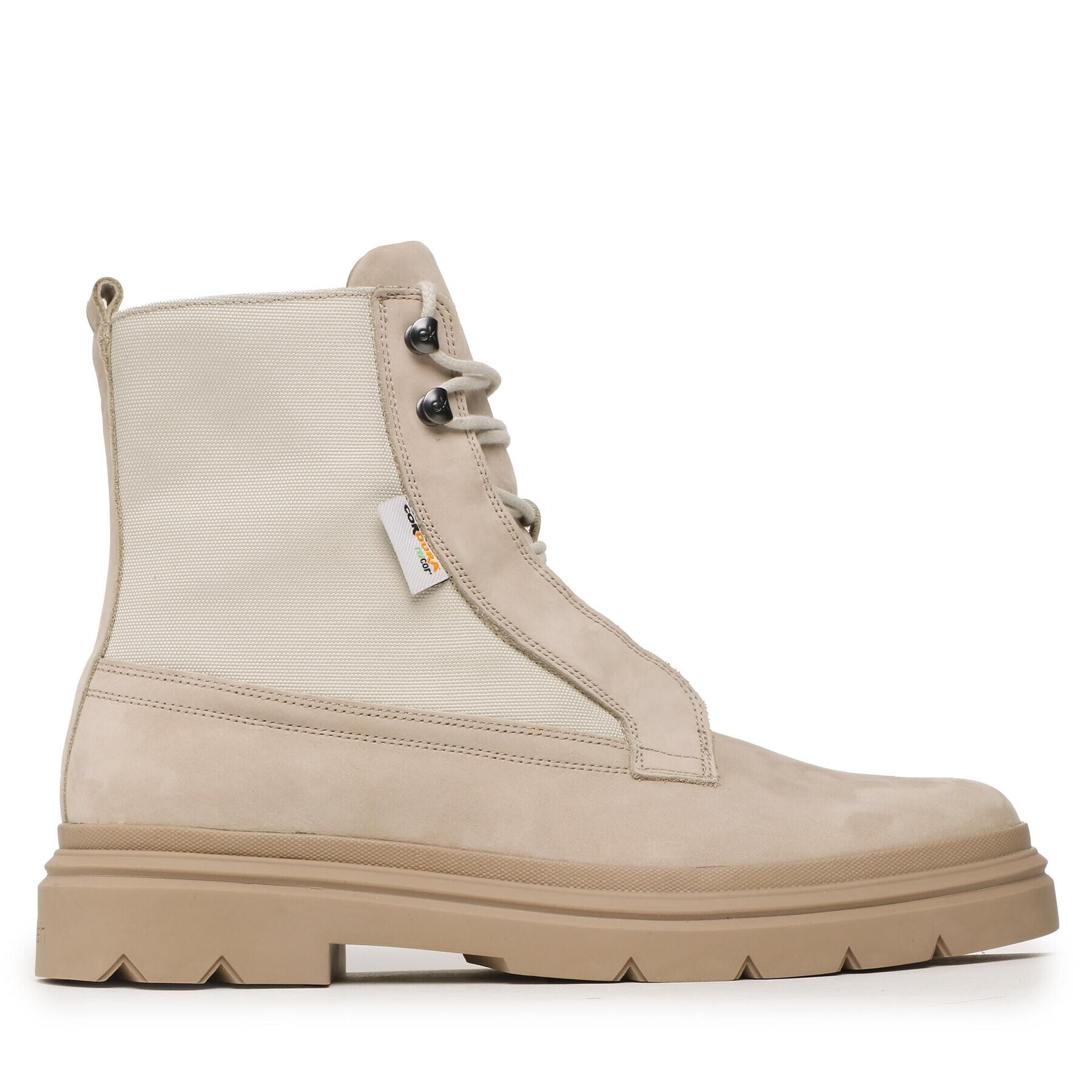 Calvin Klein Ботуши Lace Up Boot Mix HM0HM00942 Бежов - Pepit.bg