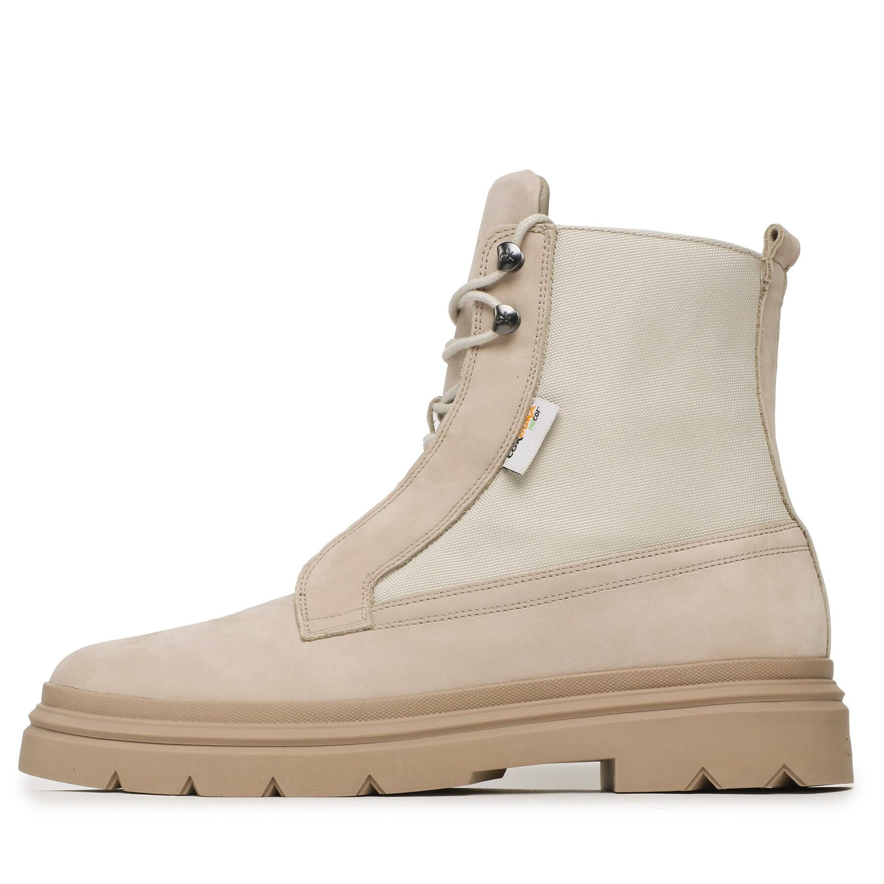Calvin Klein Ботуши Lace Up Boot Mix HM0HM00942 Бежов - Pepit.bg