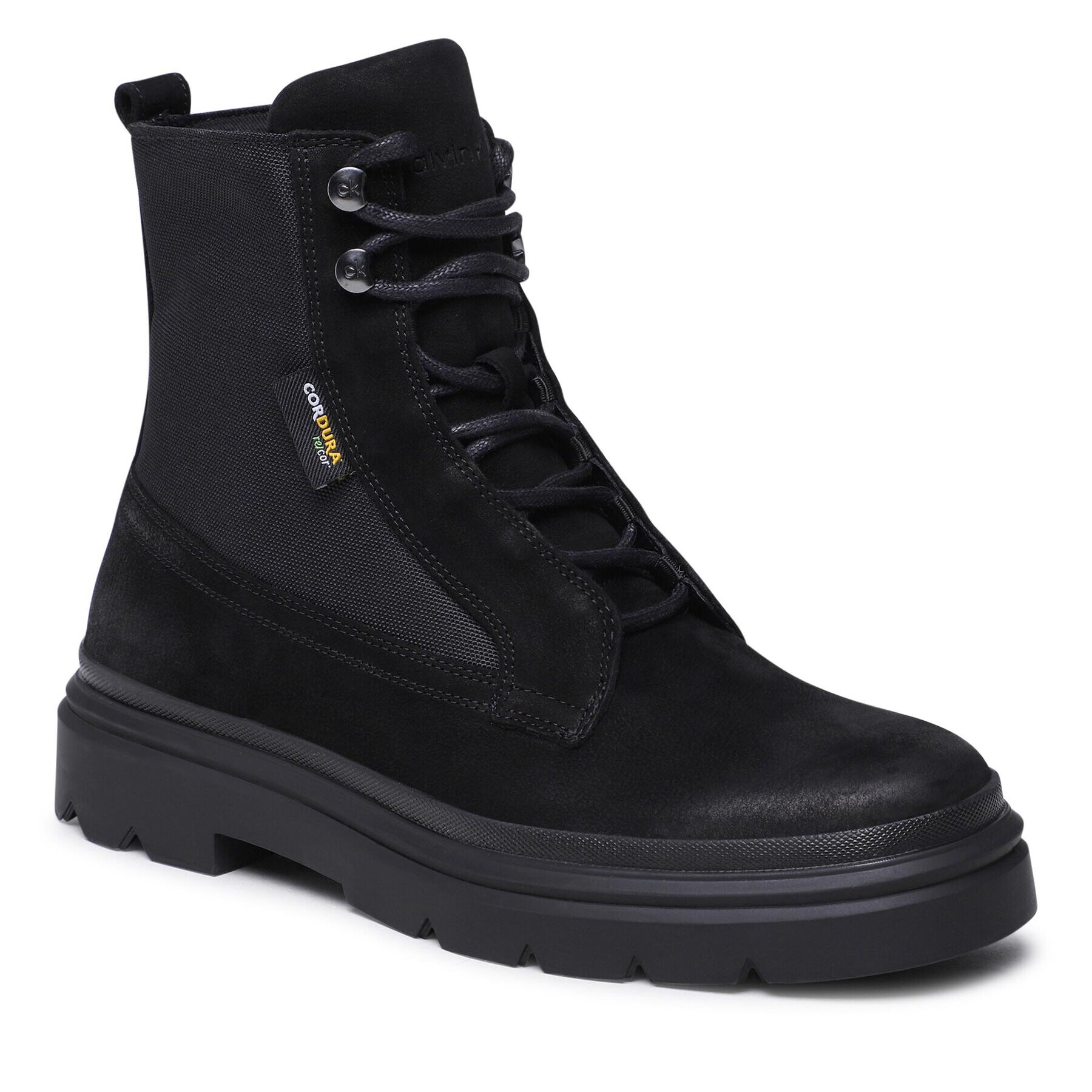 Calvin Klein Ботуши Lace Up Boot Mix HM0HM00942 Черен - Pepit.bg