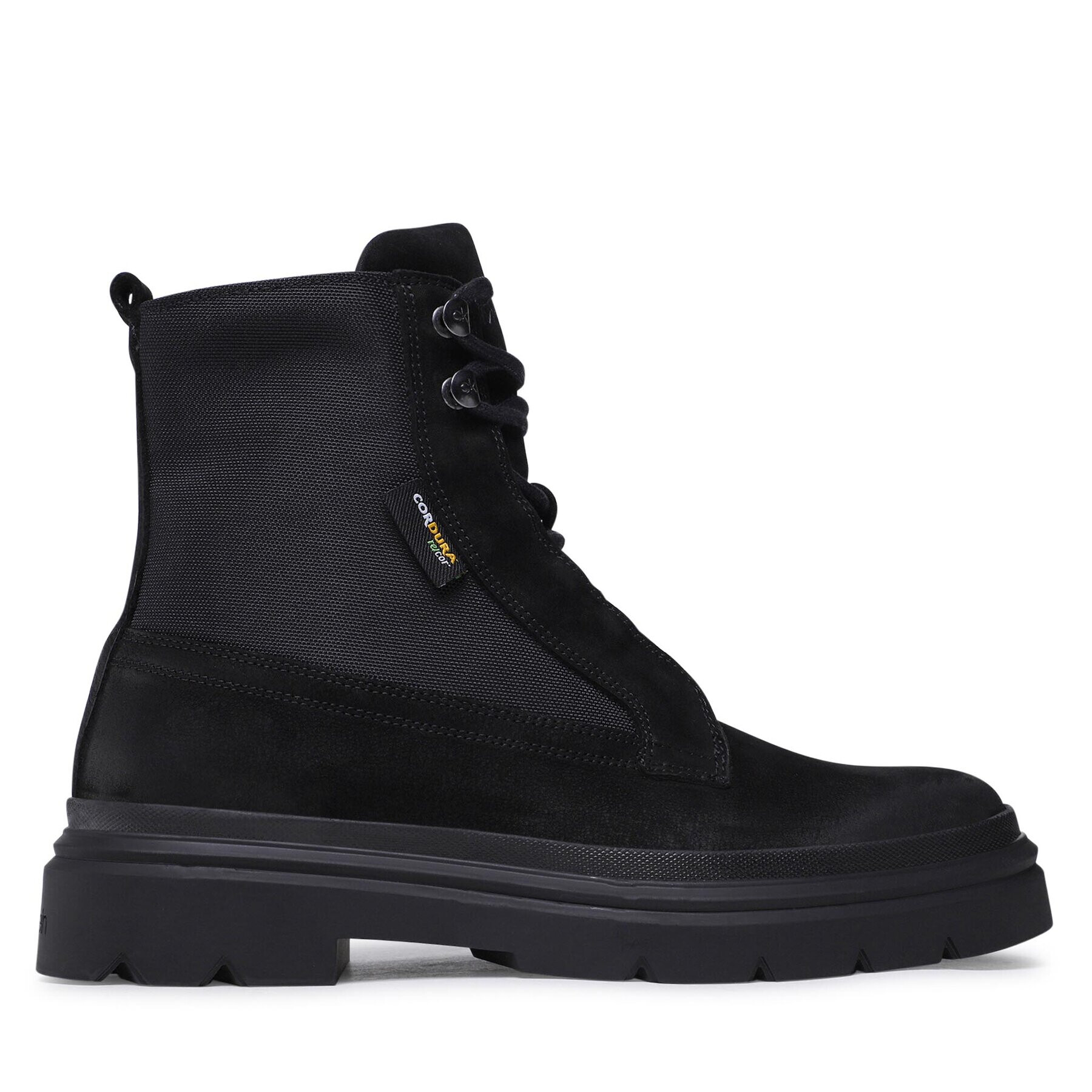 Calvin Klein Ботуши Lace Up Boot Mix HM0HM00942 Черен - Pepit.bg