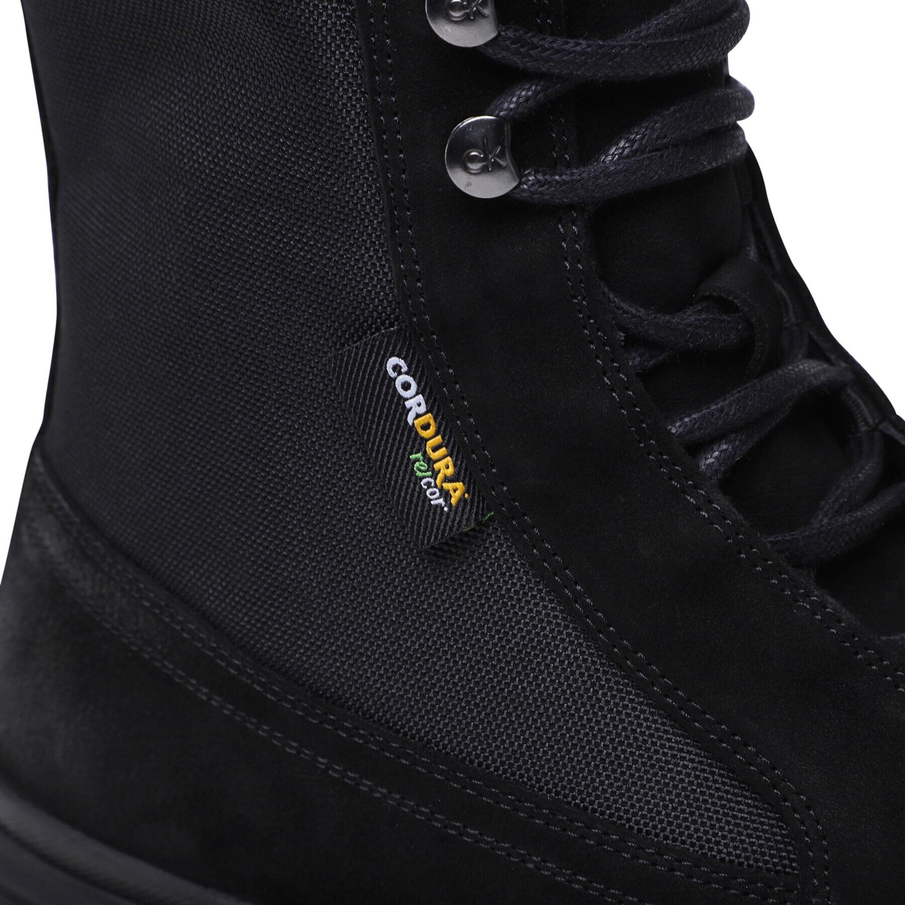 Calvin Klein Ботуши Lace Up Boot Mix HM0HM00942 Черен - Pepit.bg