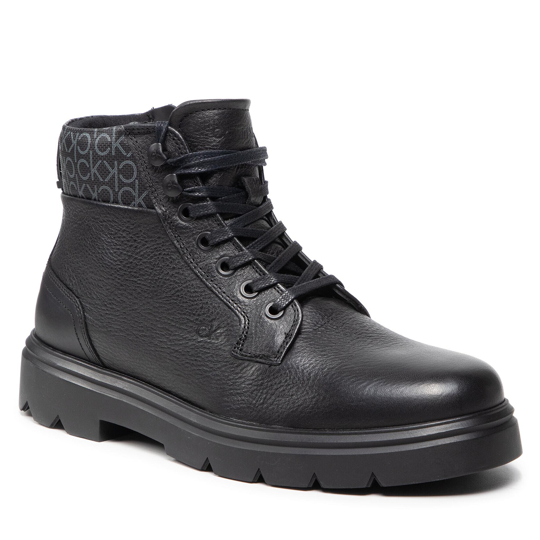 Calvin Klein Ботуши Lace Up Boot Mono W HM0HM00259 Черен - Pepit.bg