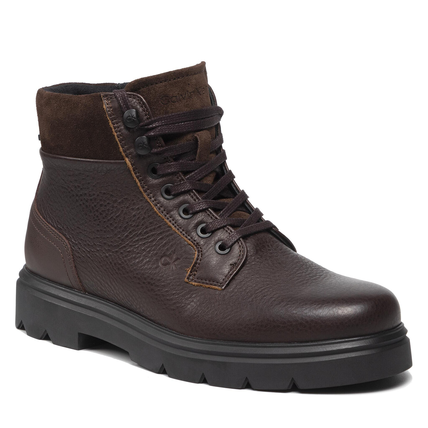Calvin Klein Ботуши Lace Up Boot Pb W HM0HM00301 Кафяв - Pepit.bg