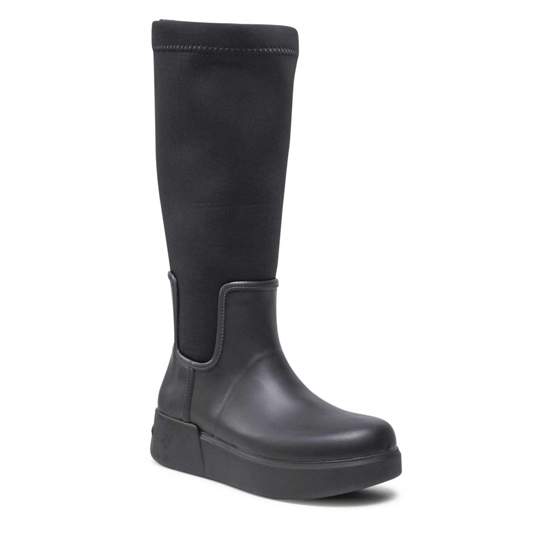 Calvin Klein Ботуши Rain Boot Wedge High HW0HW01264 Черен - Pepit.bg