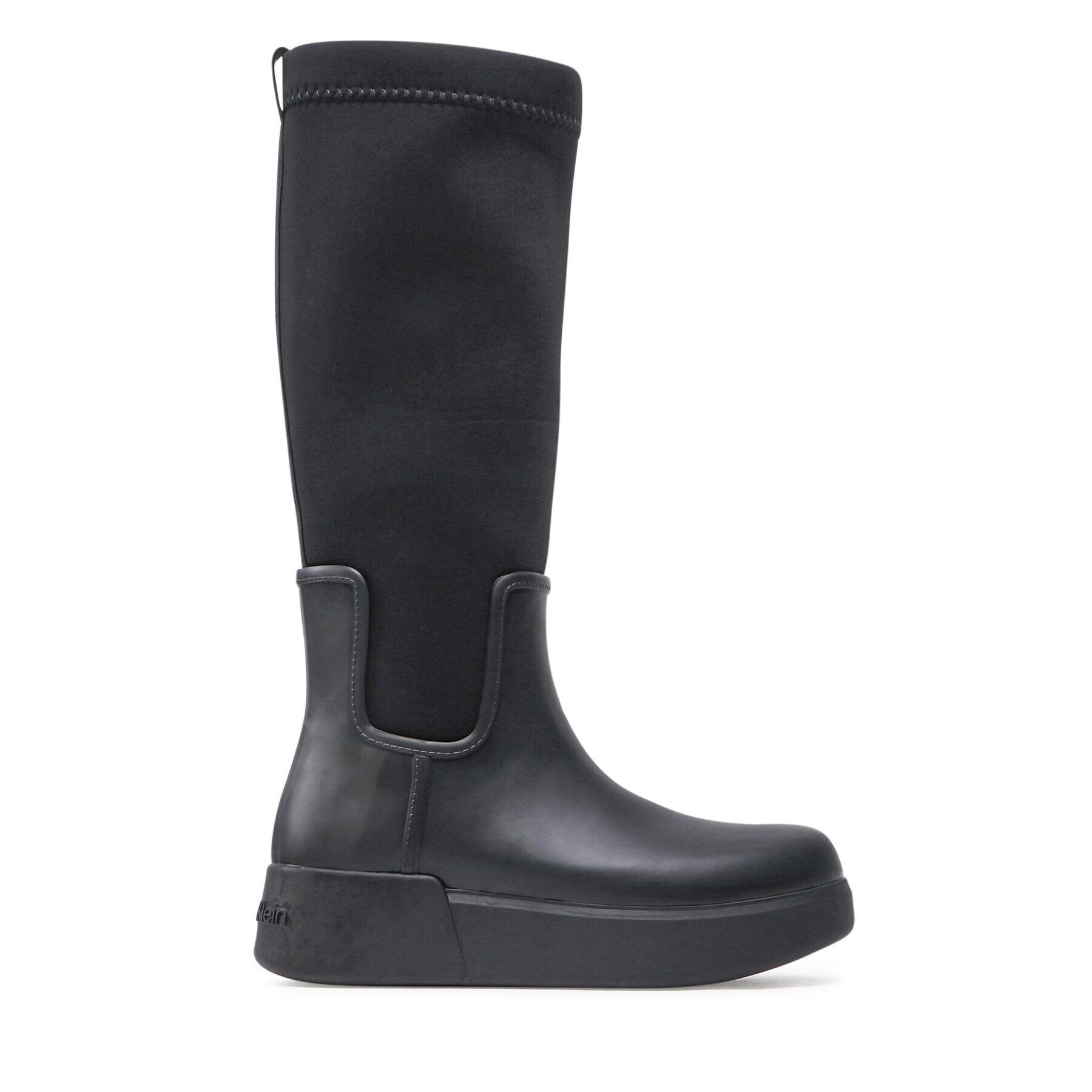 Calvin Klein Ботуши Rain Boot Wedge High HW0HW01264 Черен - Pepit.bg