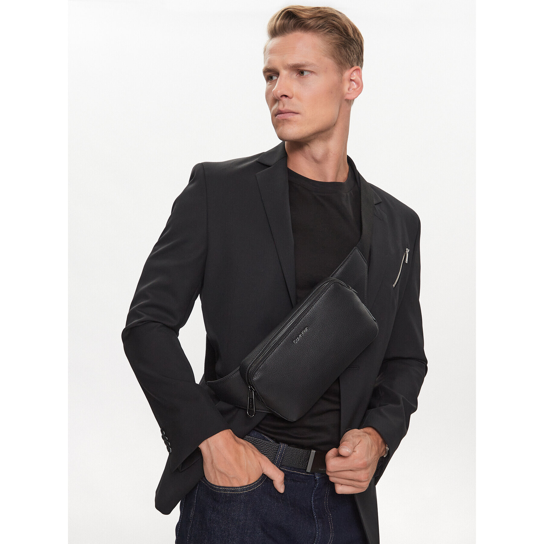 Calvin Klein Чанта за кръст Ck Diagonal Waistbag K50K510559 Черен - Pepit.bg