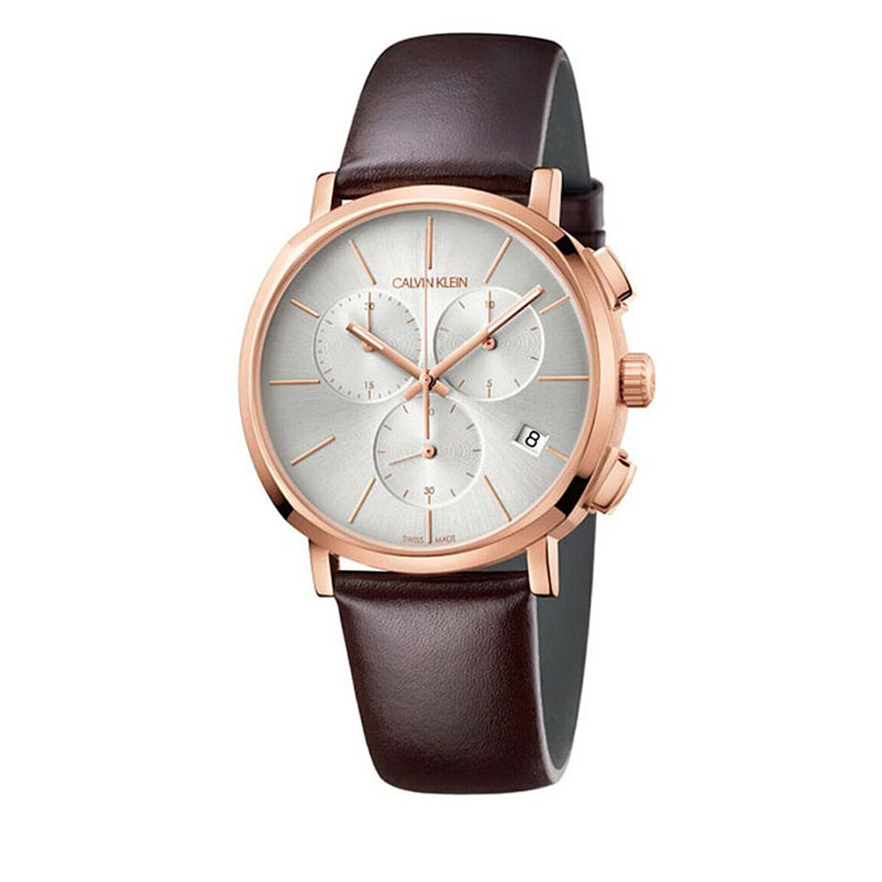 Calvin Klein Часовник Gent Chrono K8Q376G6 Кафяв - Pepit.bg