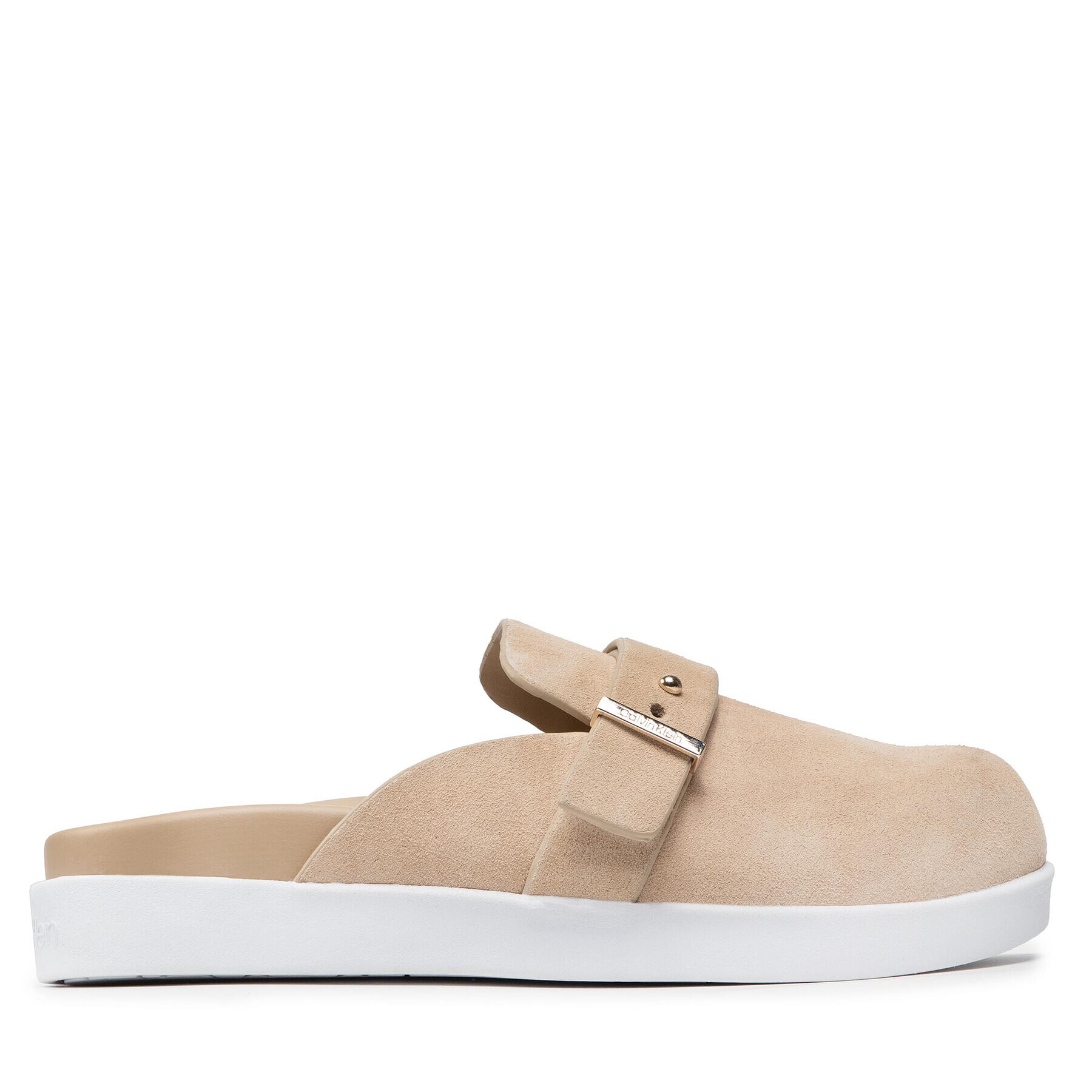 Calvin Klein Чехли Ergonomic Mule W/ Mtl Loop-Su HW0HW01154 Бежов - Pepit.bg