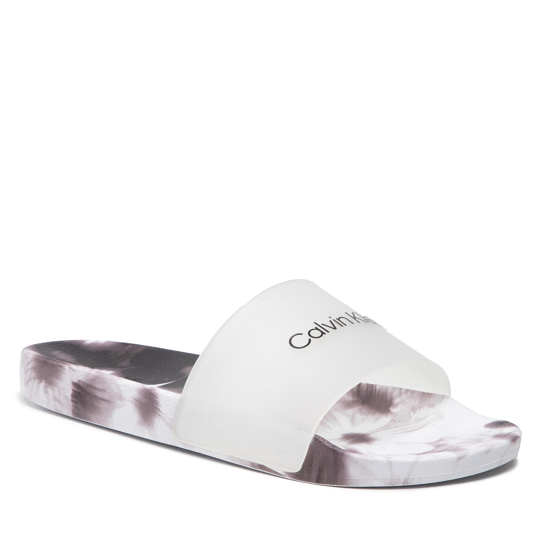 Calvin Klein Чехли Pool Slide Rubber HW0HW00859 Бял - Pepit.bg