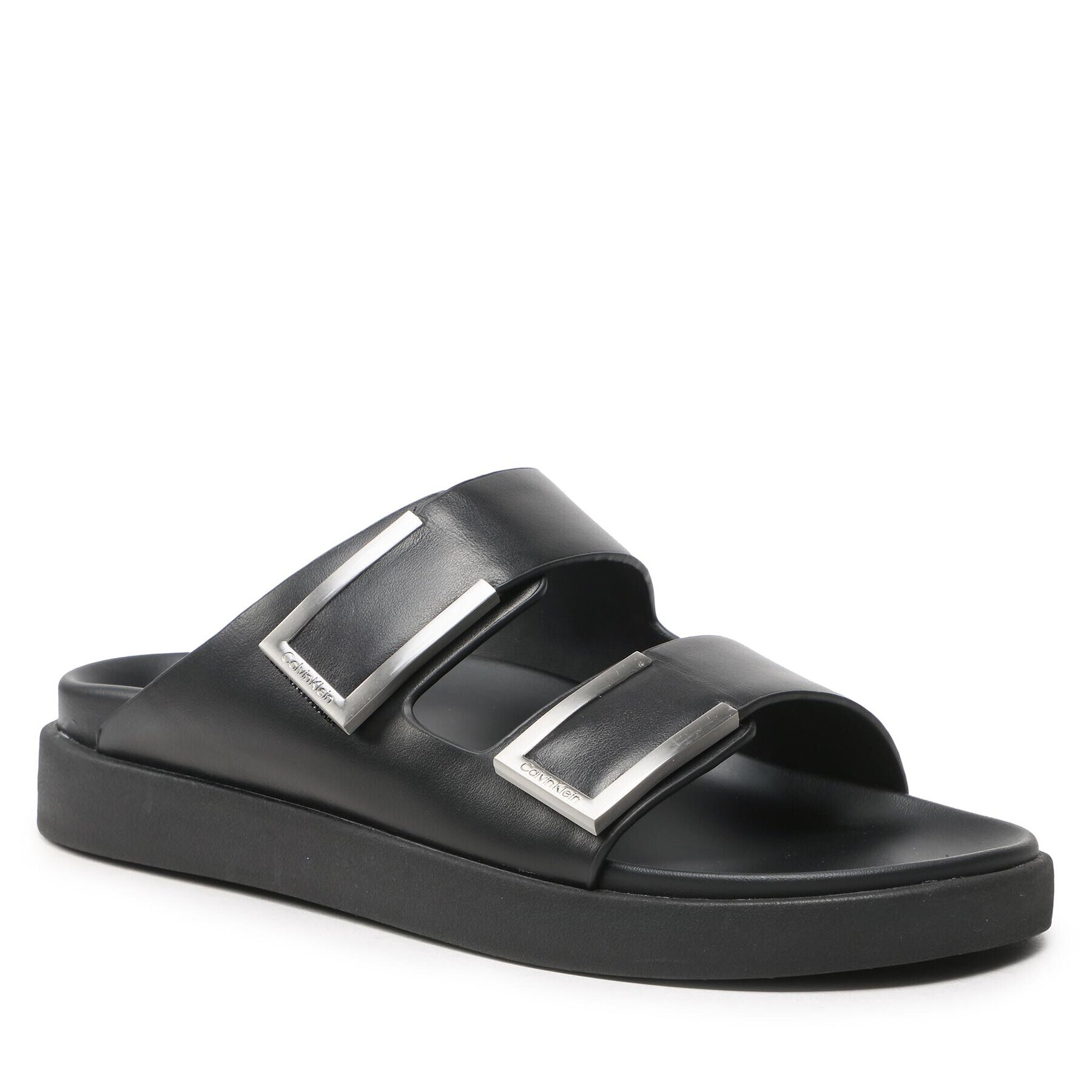 Calvin Klein Чехли Adj Slide W/Hw HW0HW01477 Черен - Pepit.bg