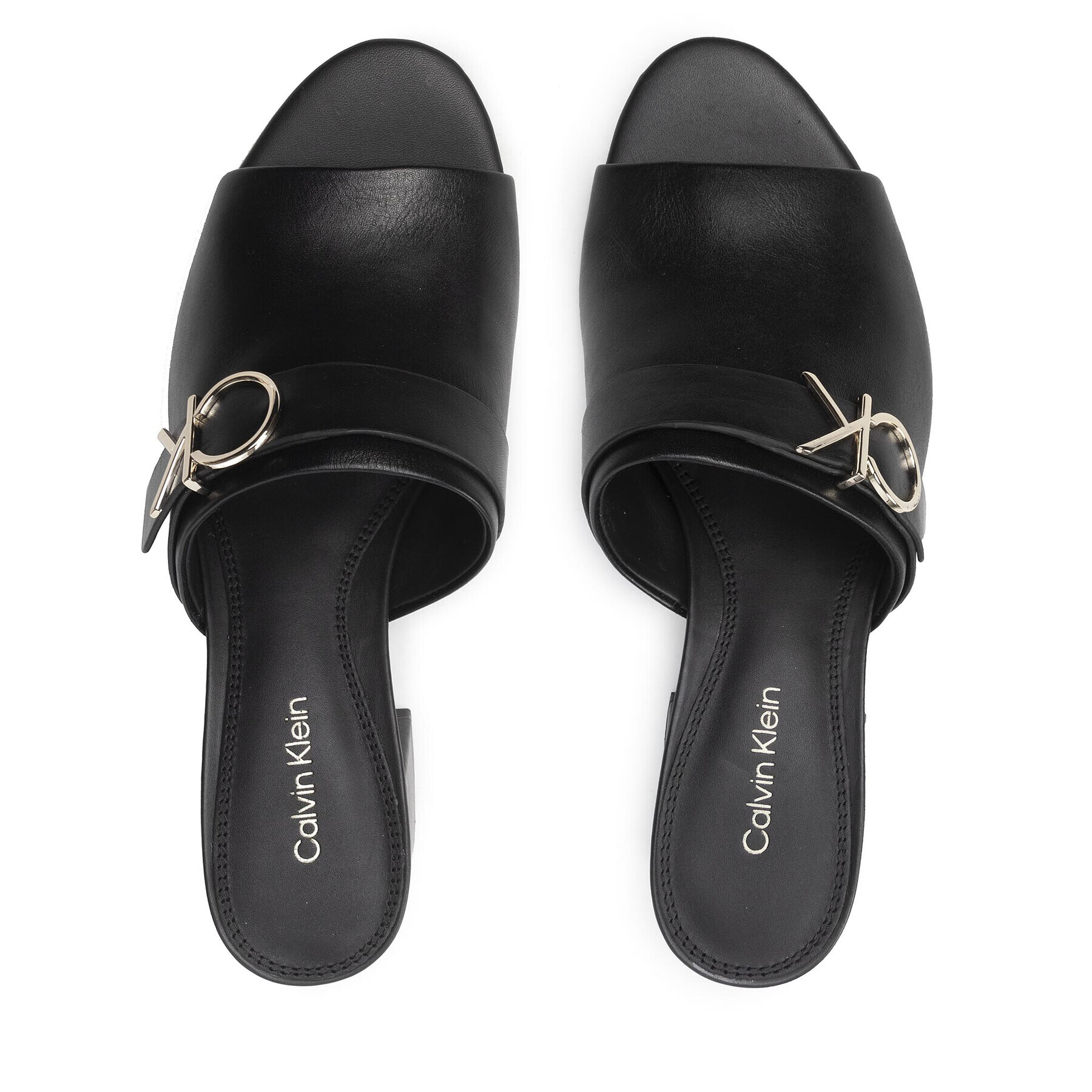 Calvin Klein Чехли Almond Blk Hl Mule 45 HW0HW00709 Черен - Pepit.bg