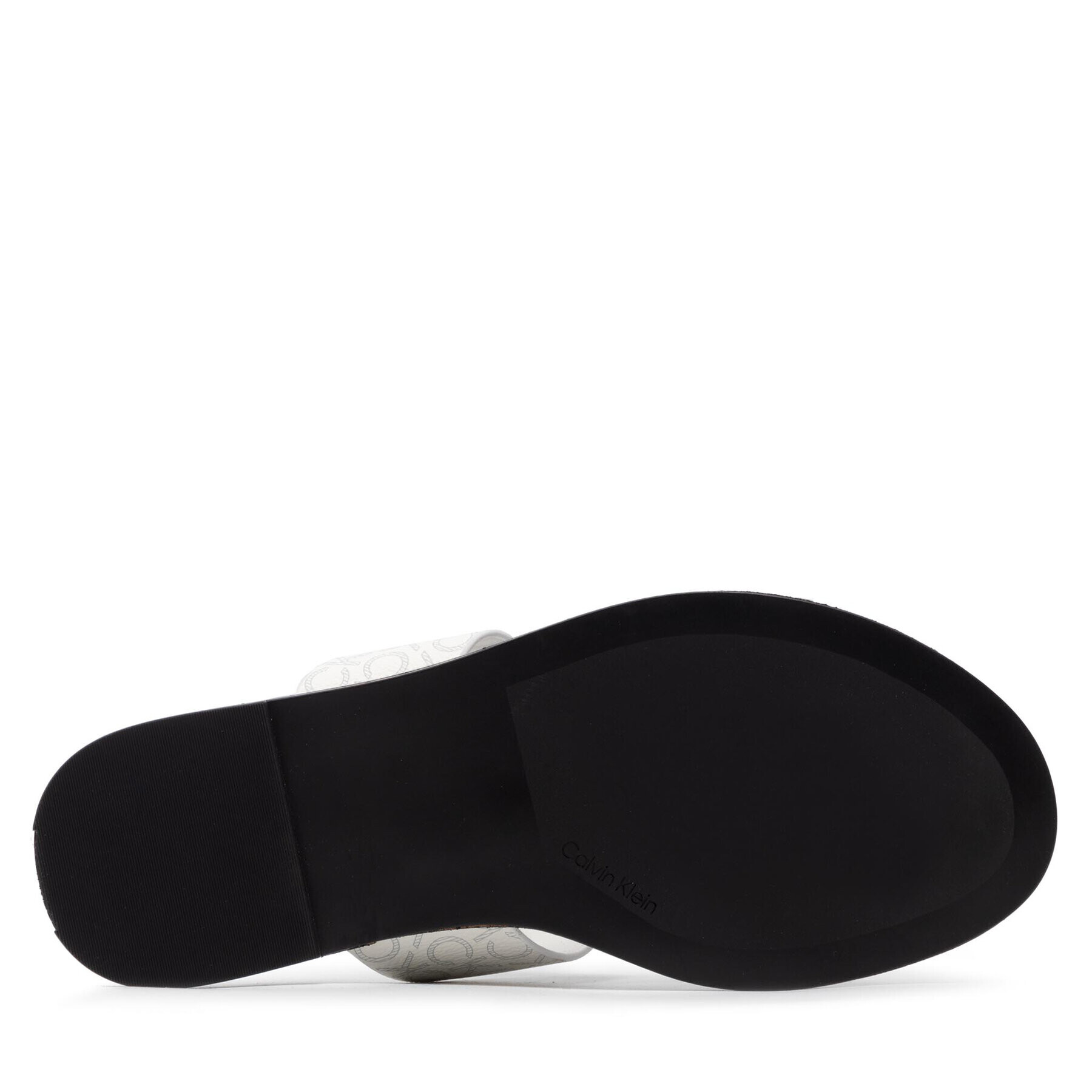 Calvin Klein Чехли Almond Flat 2Bar Slide HW0HW01134 Бял - Pepit.bg
