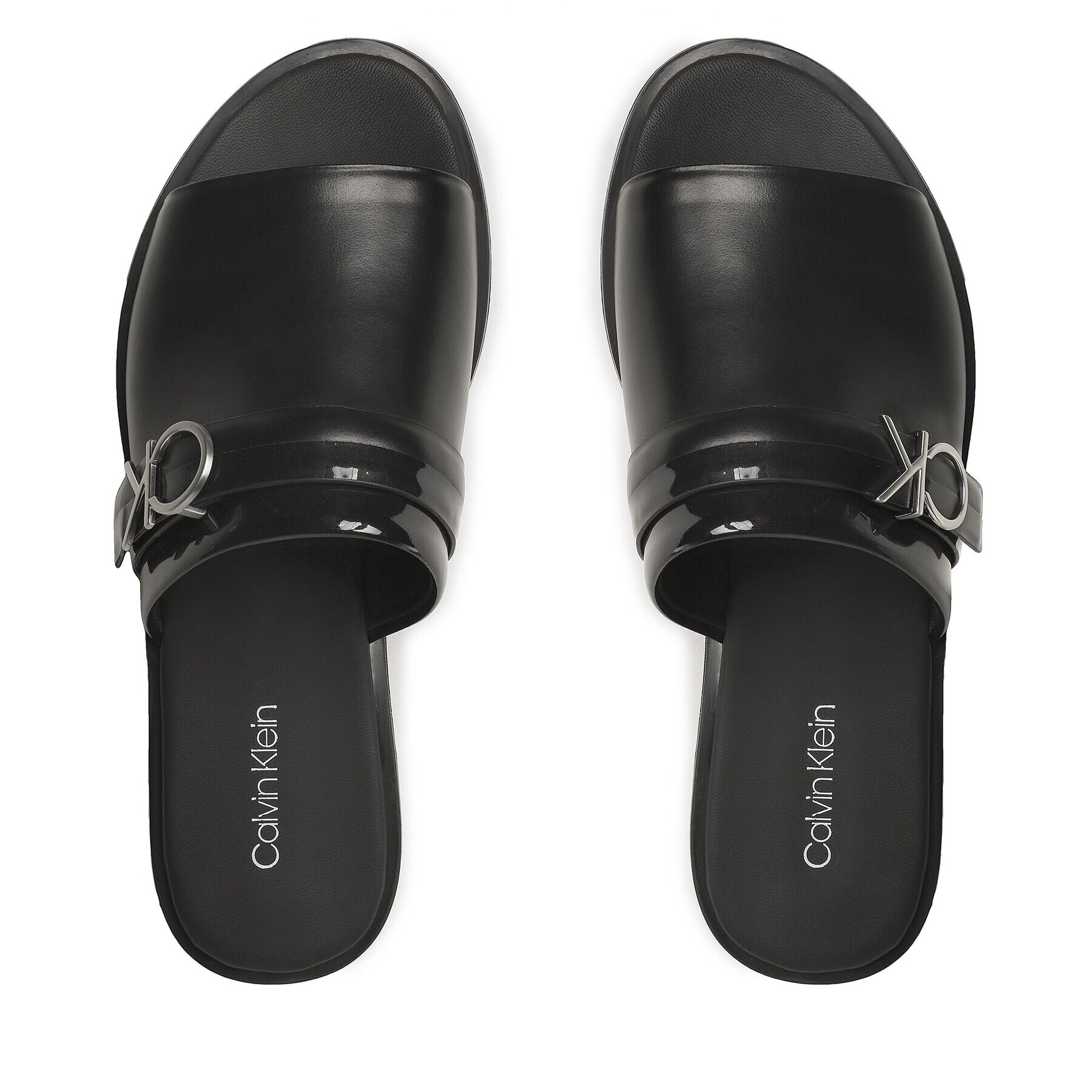 Calvin Klein Чехли Almond Slide Sandal W/Hw HW0HW01604 Черен - Pepit.bg