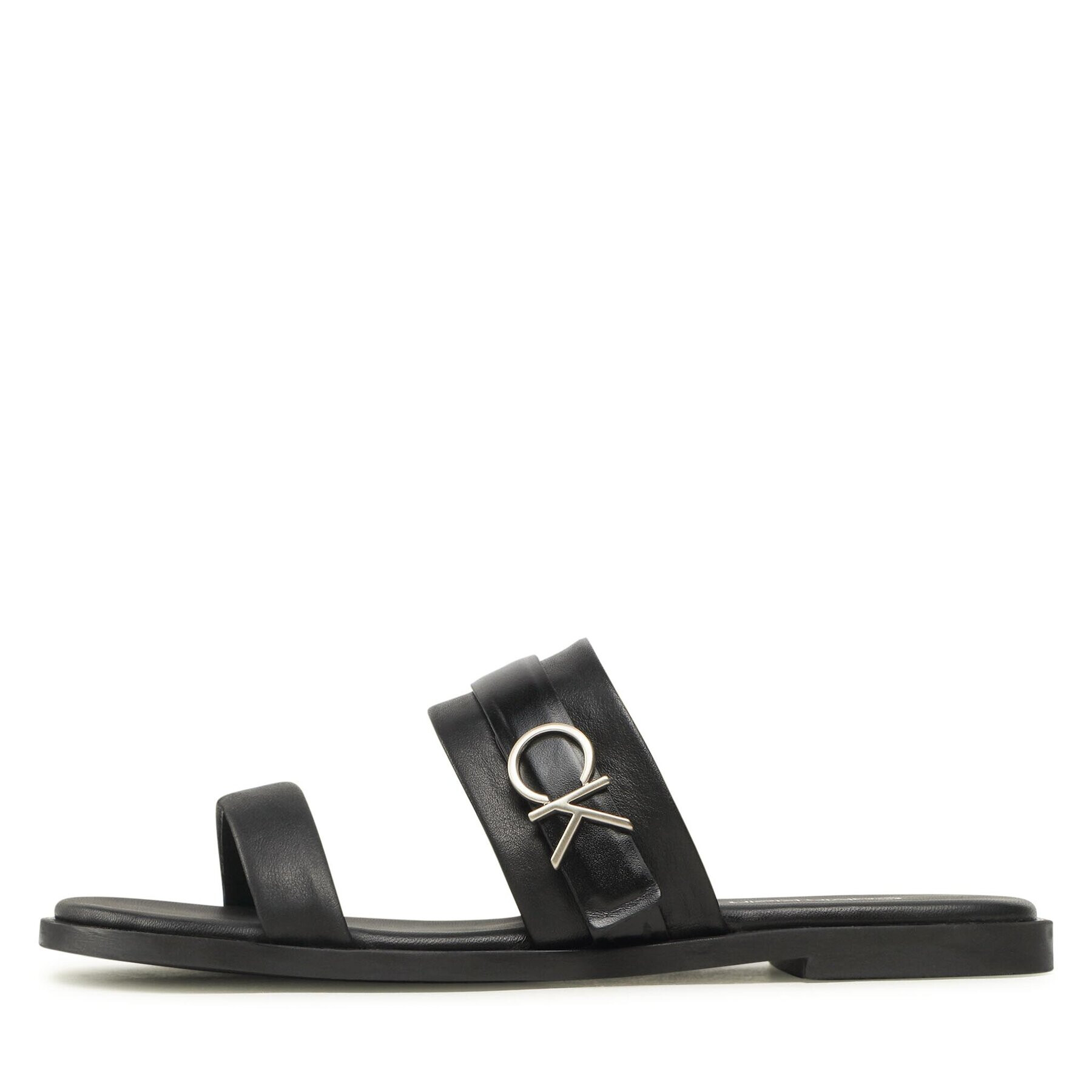 Calvin Klein Чехли Almond Slide W/Hw HW0HW01482 Черен - Pepit.bg