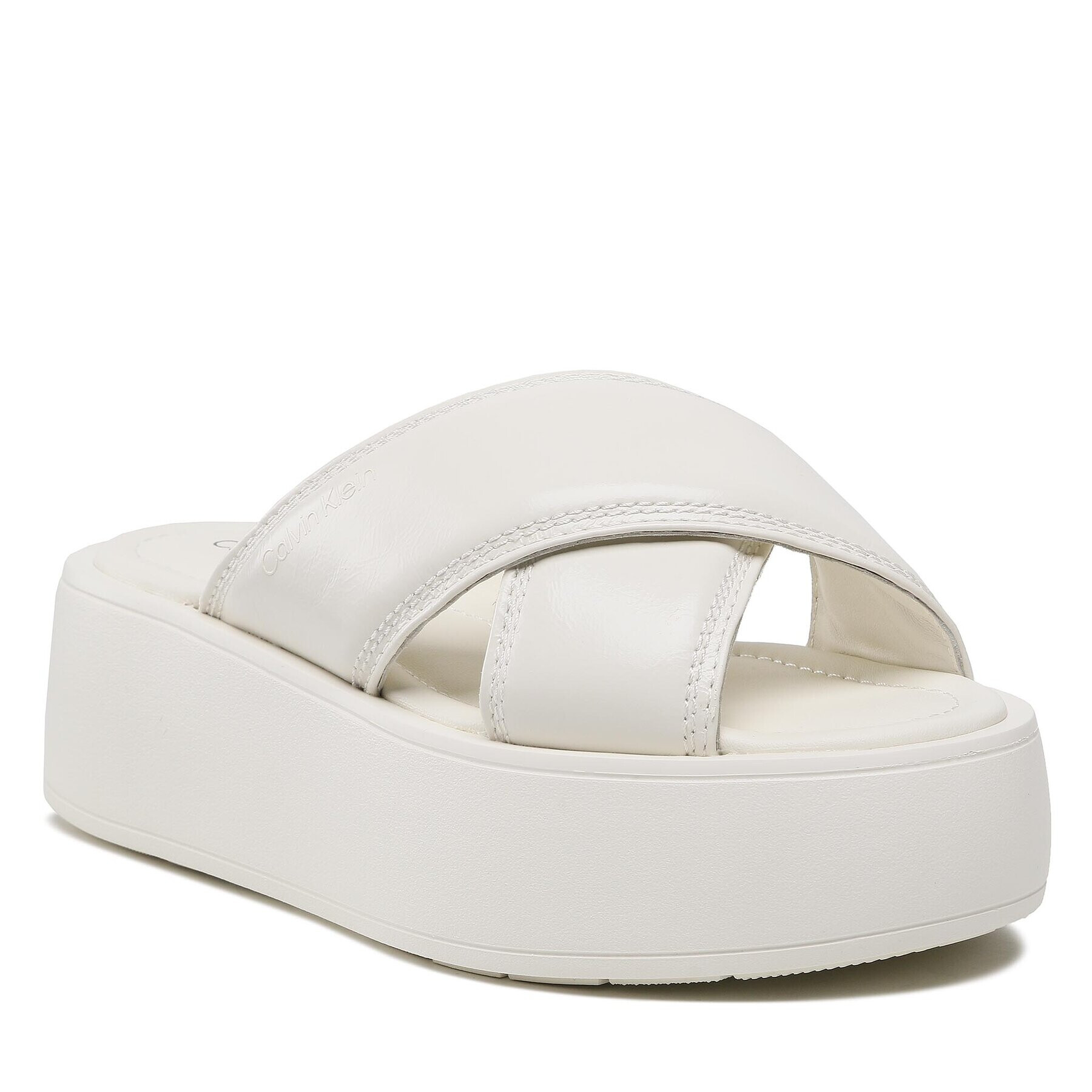 Calvin Klein Чехли Bubble Slide HW0HW01469 Бял - Pepit.bg