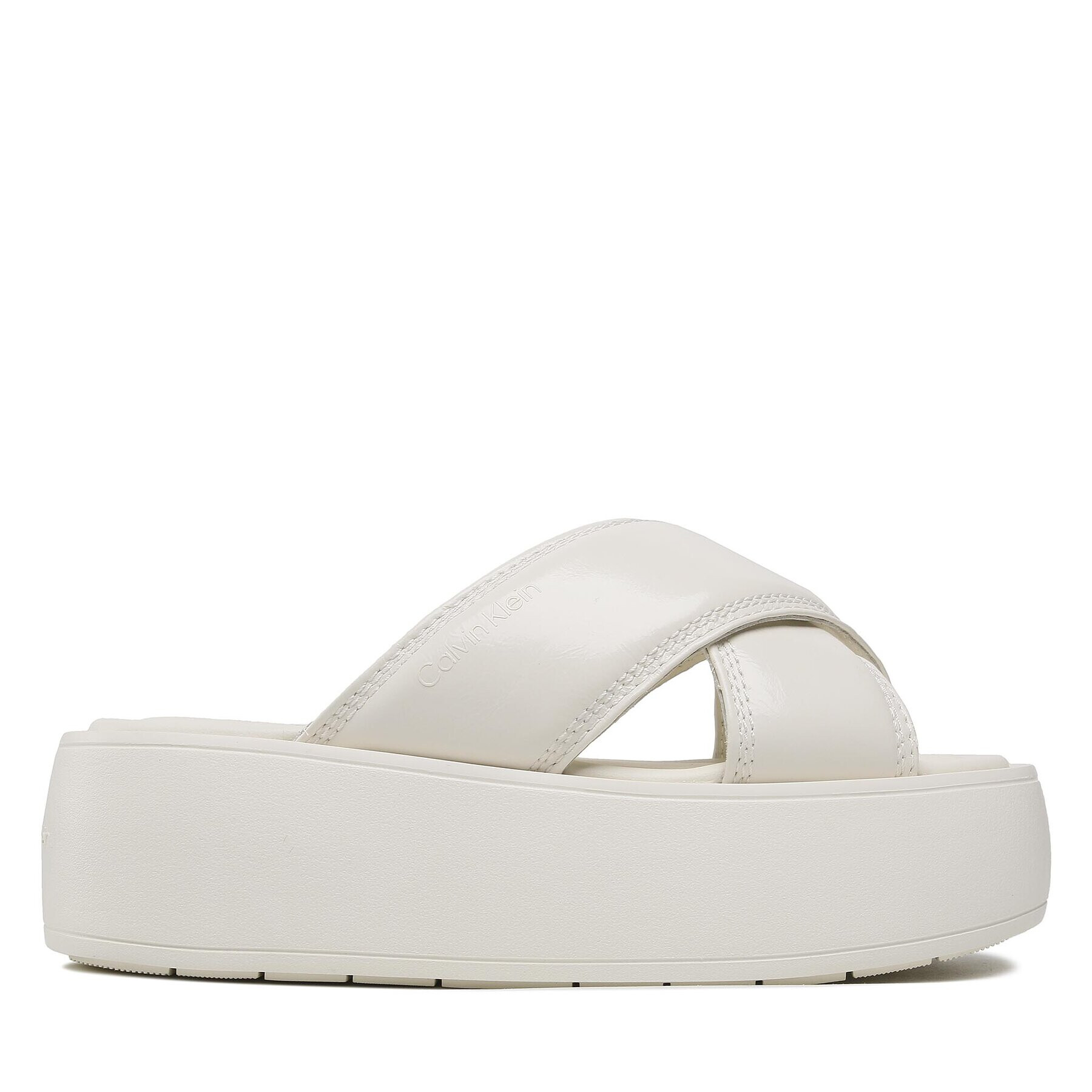 Calvin Klein Чехли Bubble Slide HW0HW01469 Бял - Pepit.bg