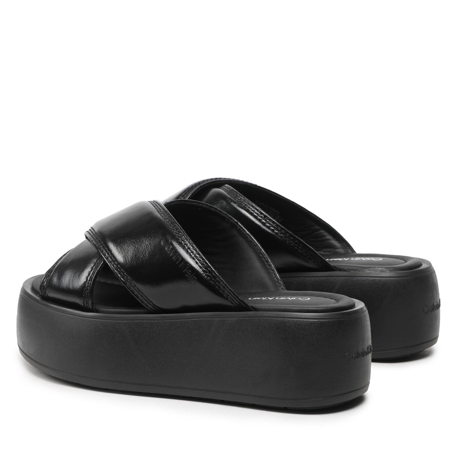 Calvin Klein Чехли Bubble Slide- Pat HW0HW01469 Черен - Pepit.bg