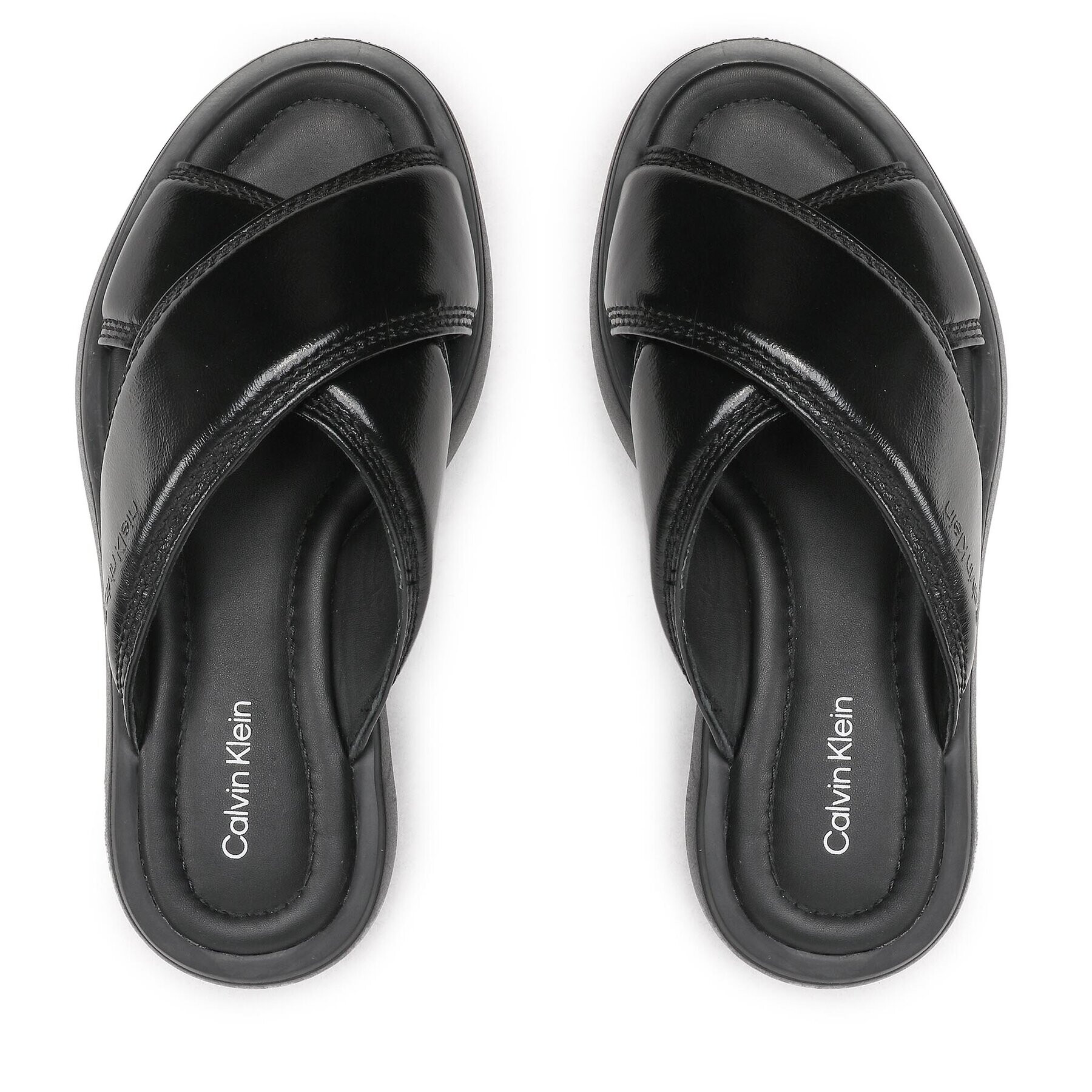 Calvin Klein Чехли Bubble Slide- Pat HW0HW01469 Черен - Pepit.bg