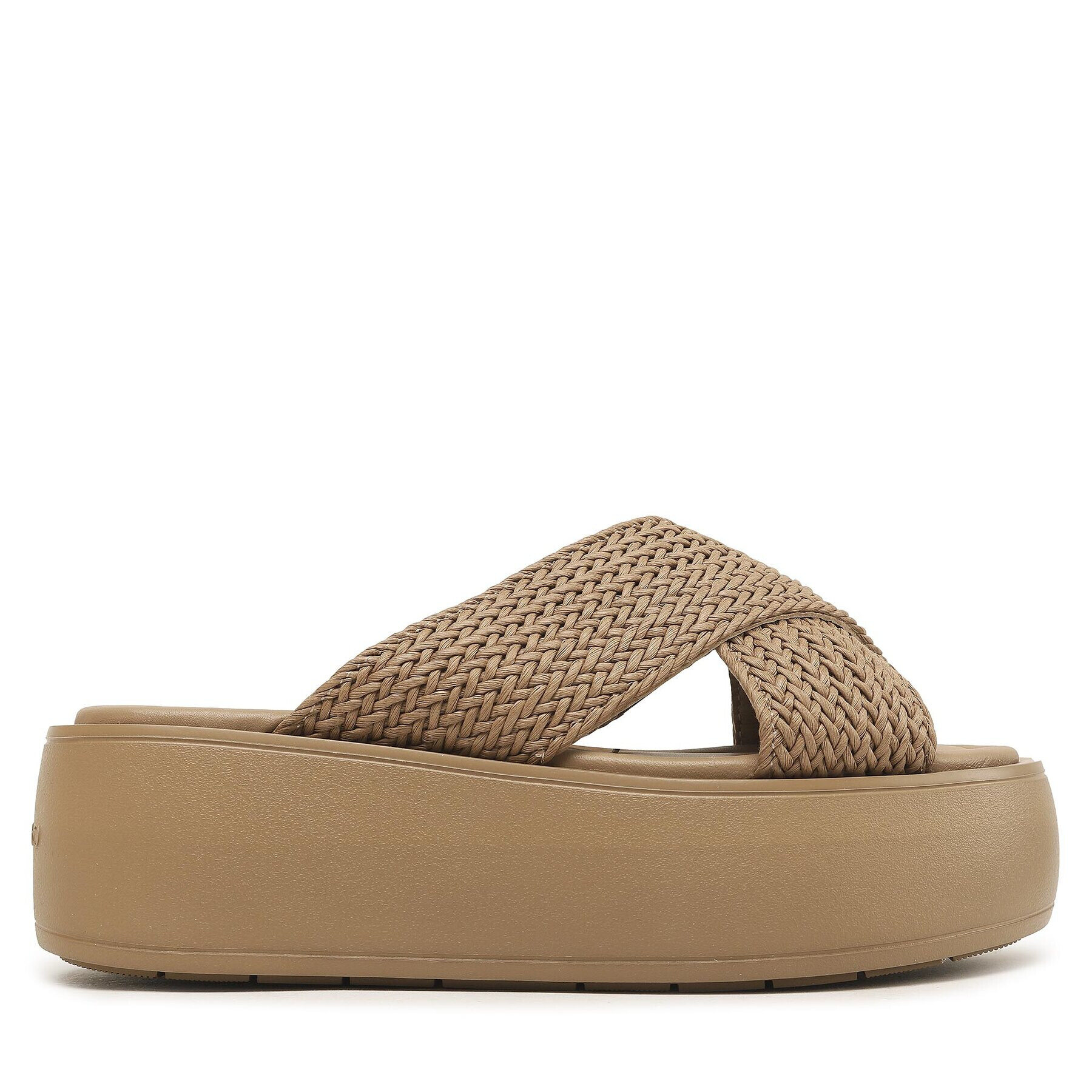 Calvin Klein Чехли Bubble Slide-Woven HW0HW01468 Кафяв - Pepit.bg