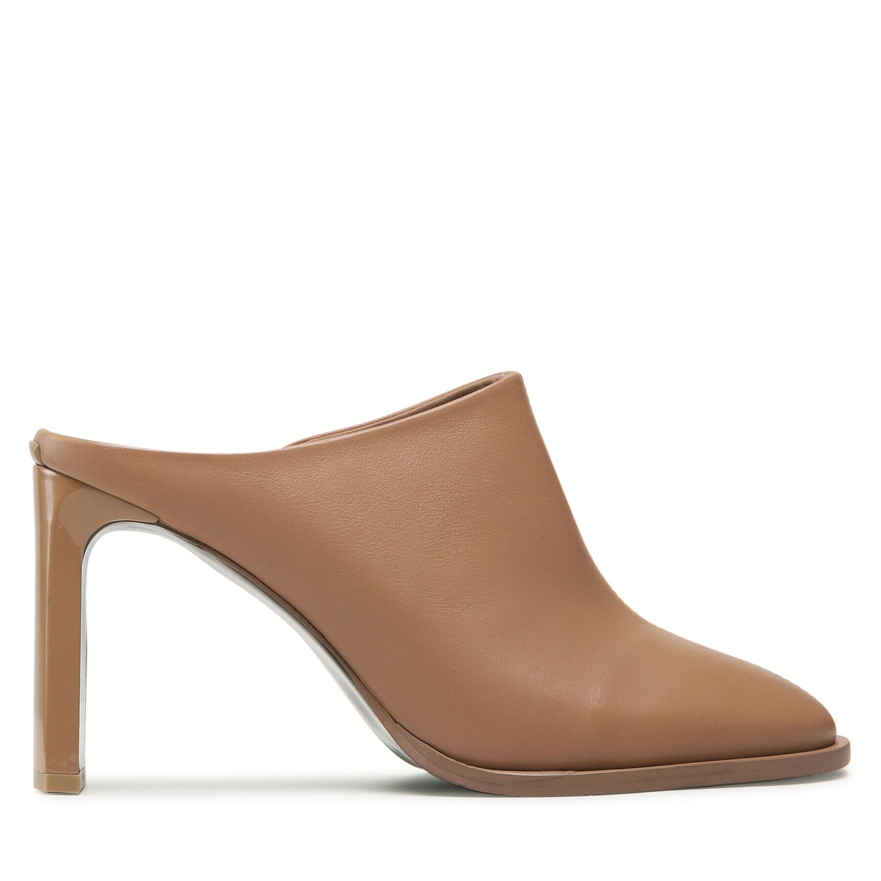 Calvin Klein Чехли Curved Stil Mule 80 HW0HW01542 Кафяв - Pepit.bg