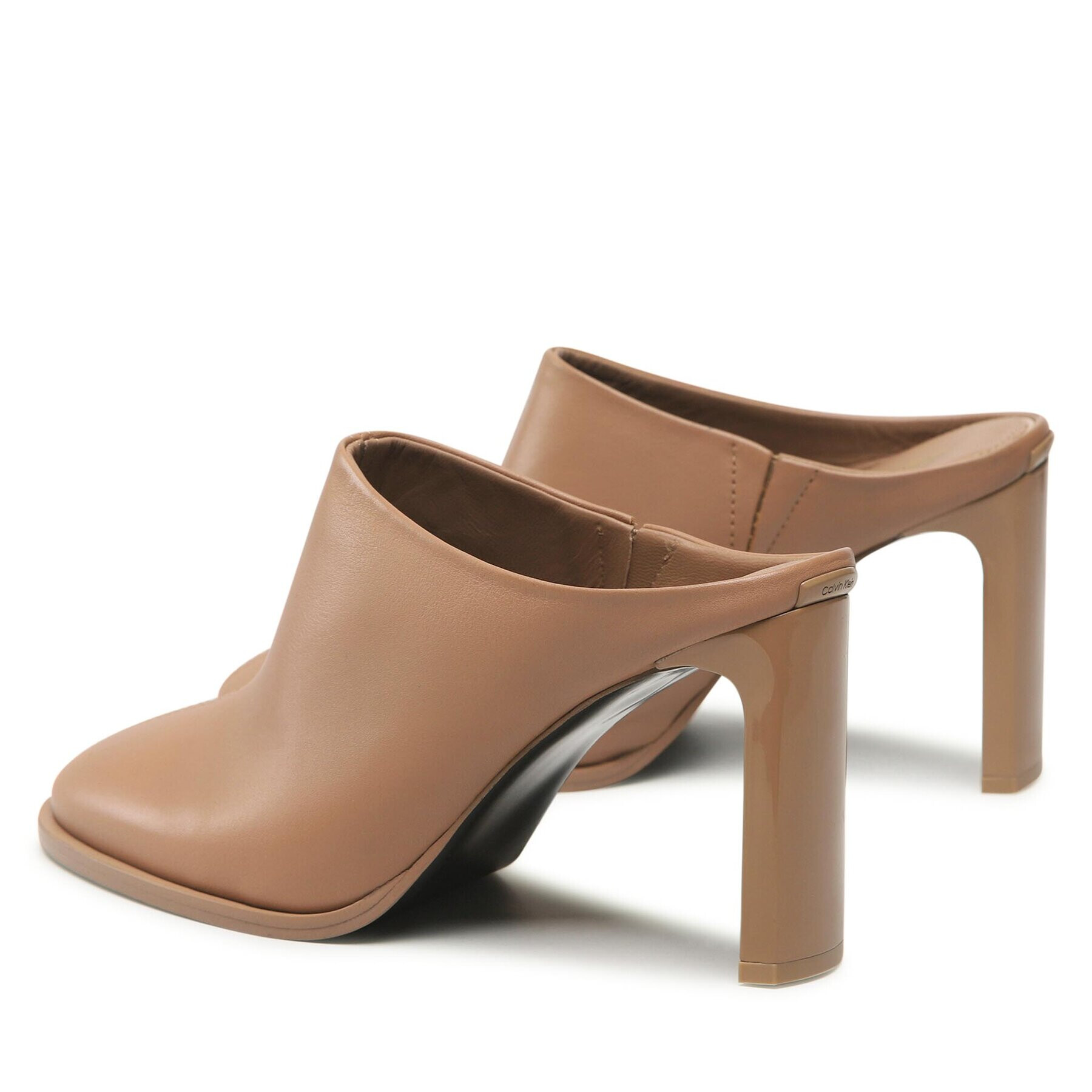 Calvin Klein Чехли Curved Stil Mule 80 HW0HW01542 Кафяв - Pepit.bg