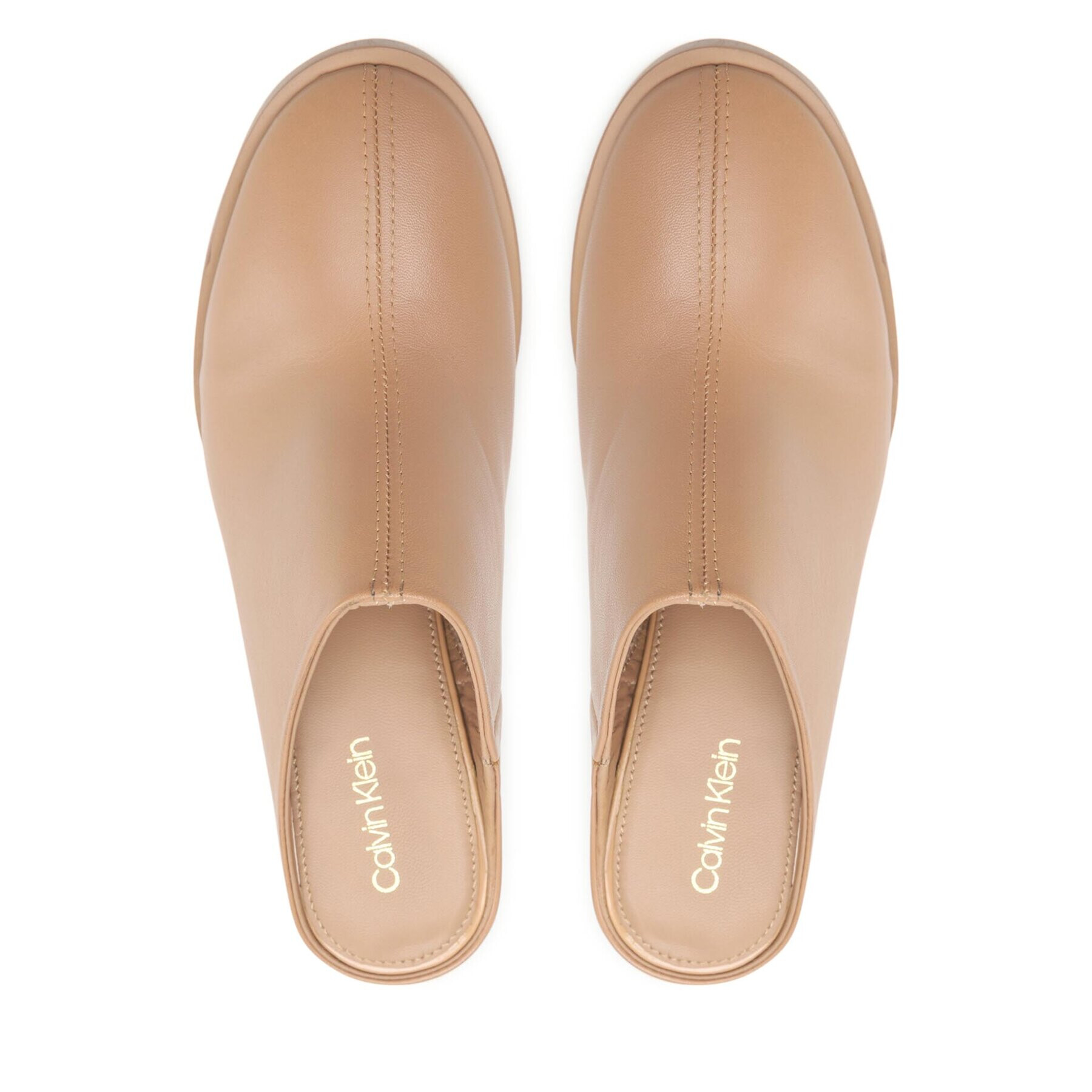 Calvin Klein Чехли Curved Stil Mule 80 HW0HW01542 Кафяв - Pepit.bg