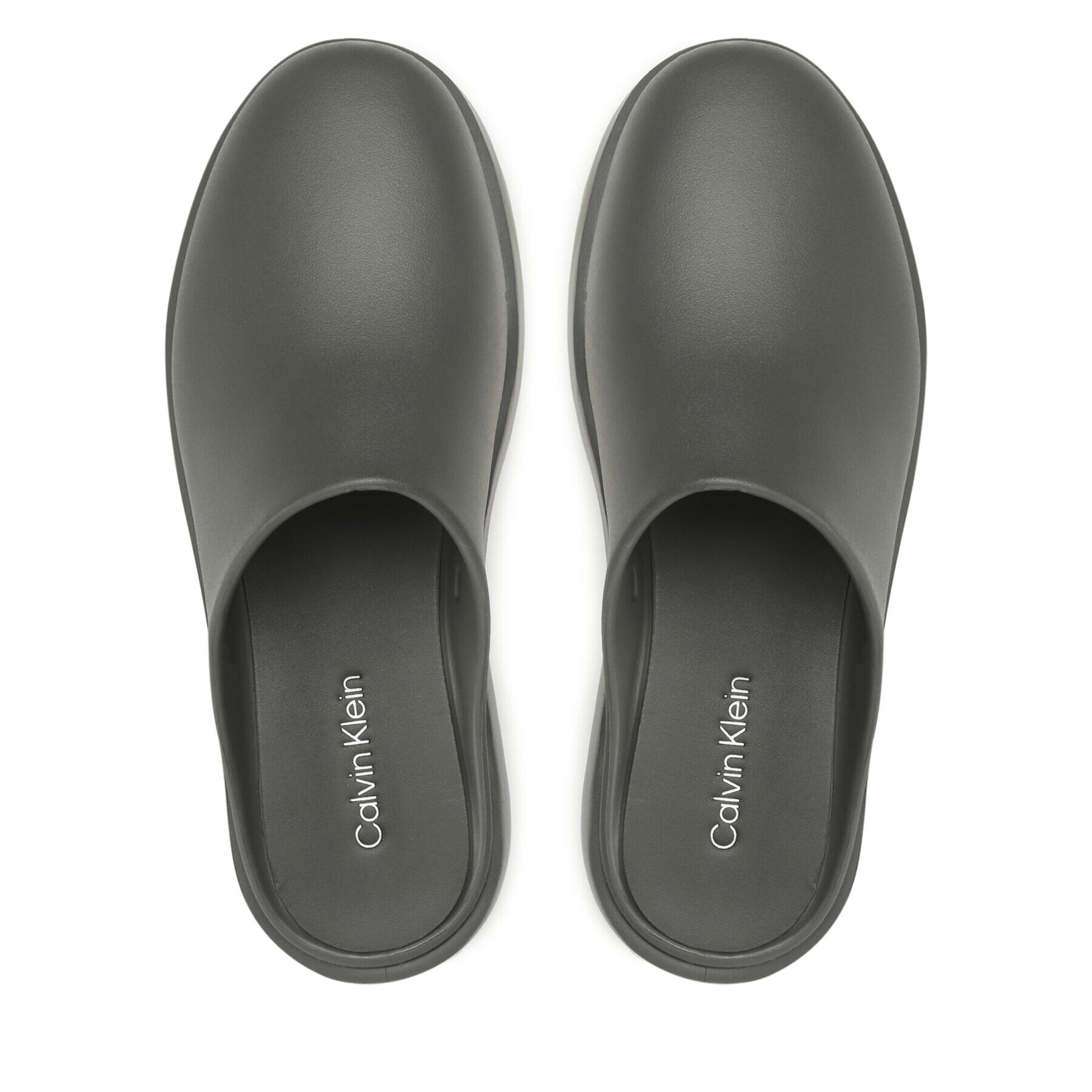 Calvin Klein Чехли Mule Slipper HM0HM00872 Каки - Pepit.bg