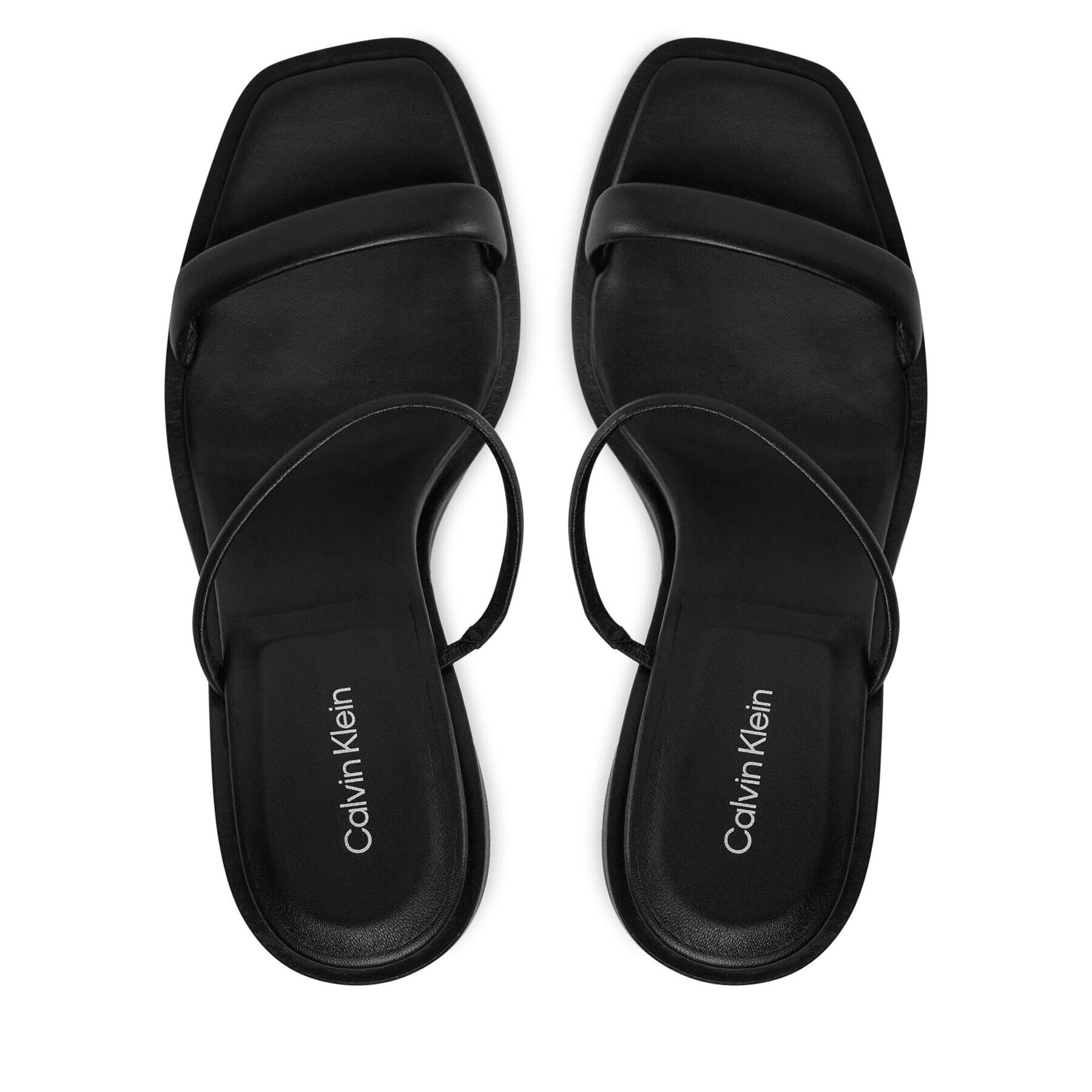 Calvin Klein Чехли Padded Curved Stil Slide 70 HW0HW01992 Черен - Pepit.bg