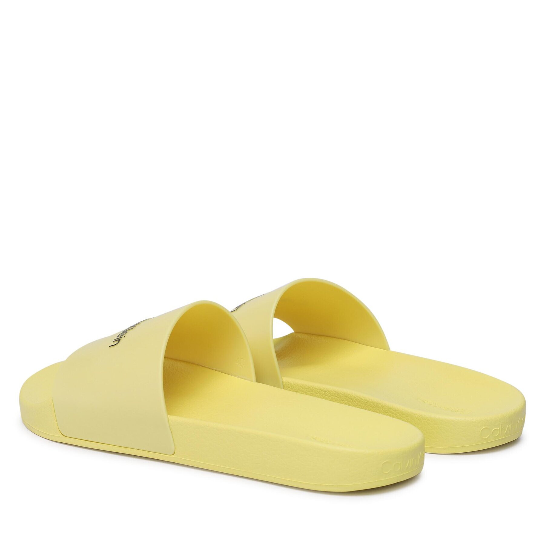 Calvin Klein Чехли Pool Slide Rubber HM0HM00455 Жълт - Pepit.bg