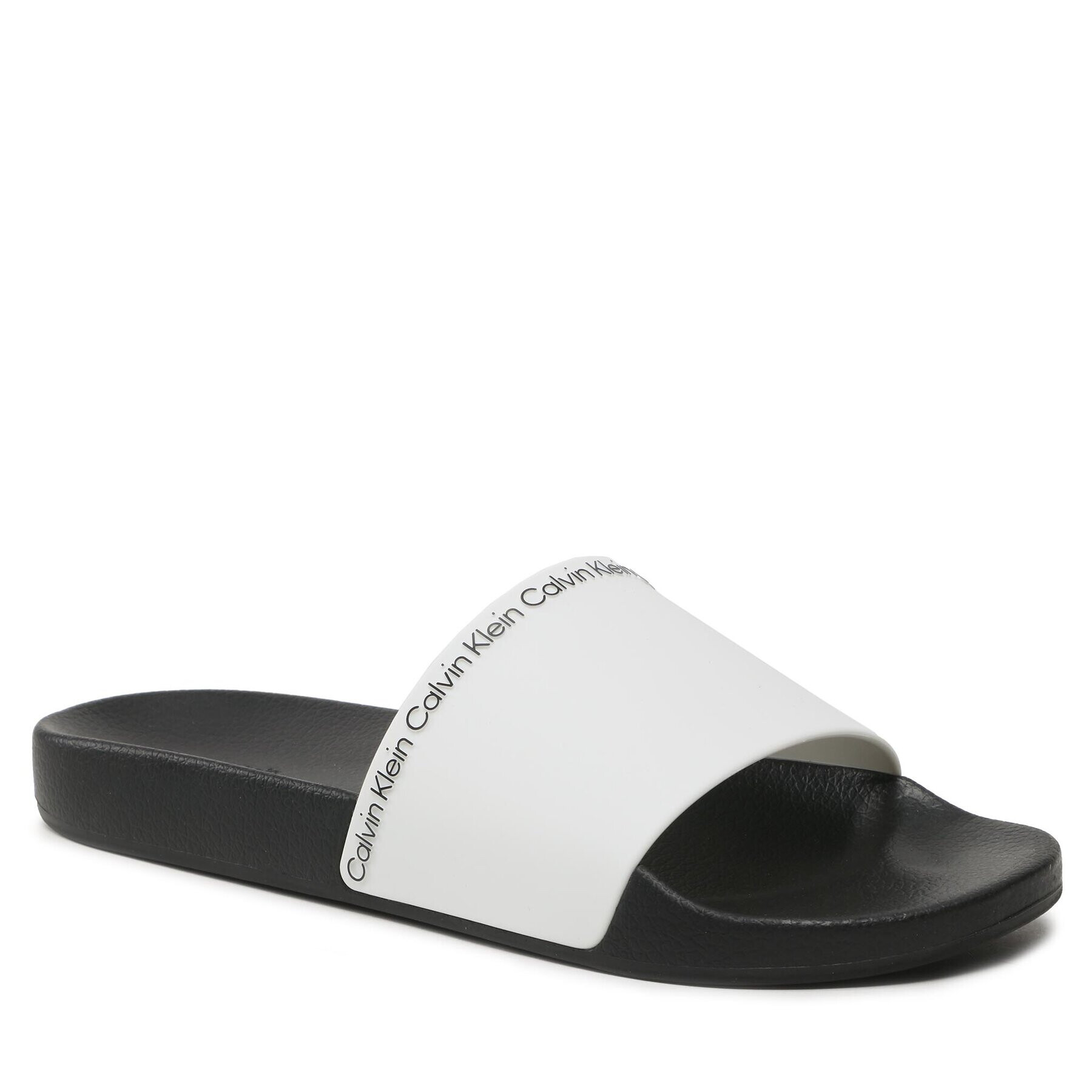 Calvin Klein Чехли Pool Slide Rubber HM0HM00981 Бял - Pepit.bg