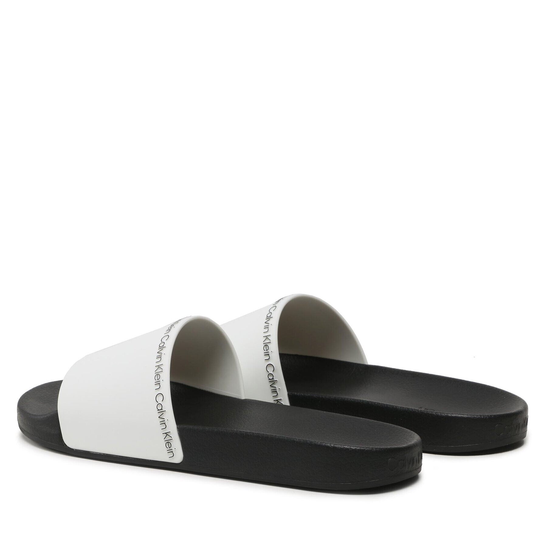 Calvin Klein Чехли Pool Slide Rubber HM0HM00981 Бял - Pepit.bg