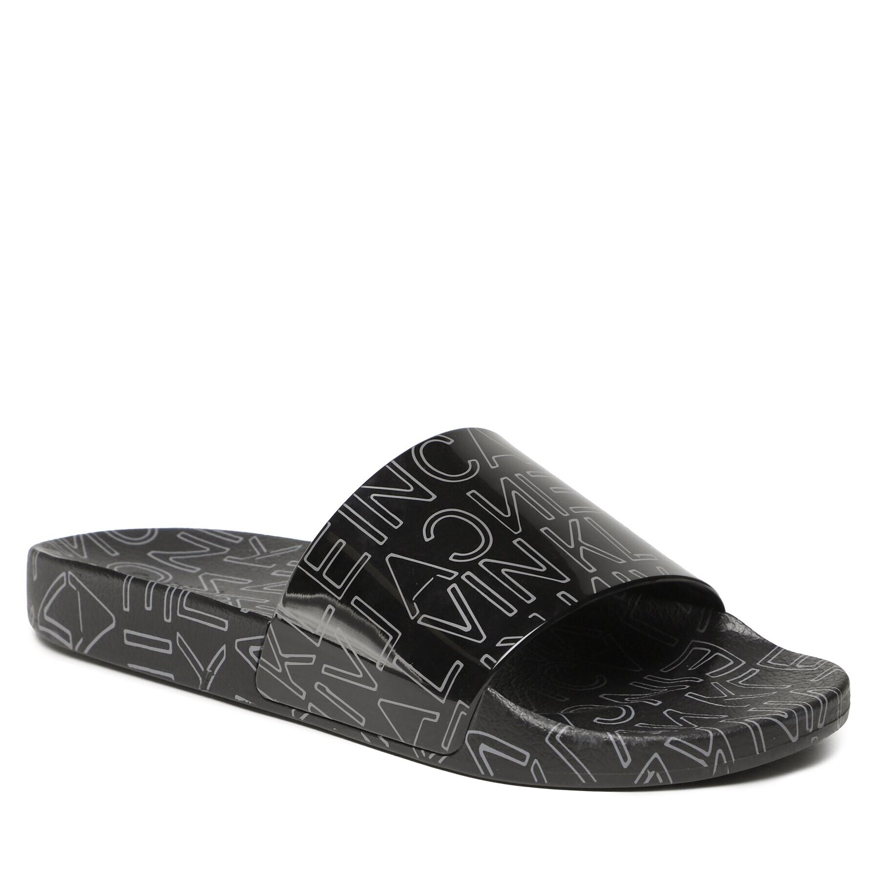 Calvin Klein Чехли Pool Slide Rubber HM0HM01062 Черен - Pepit.bg