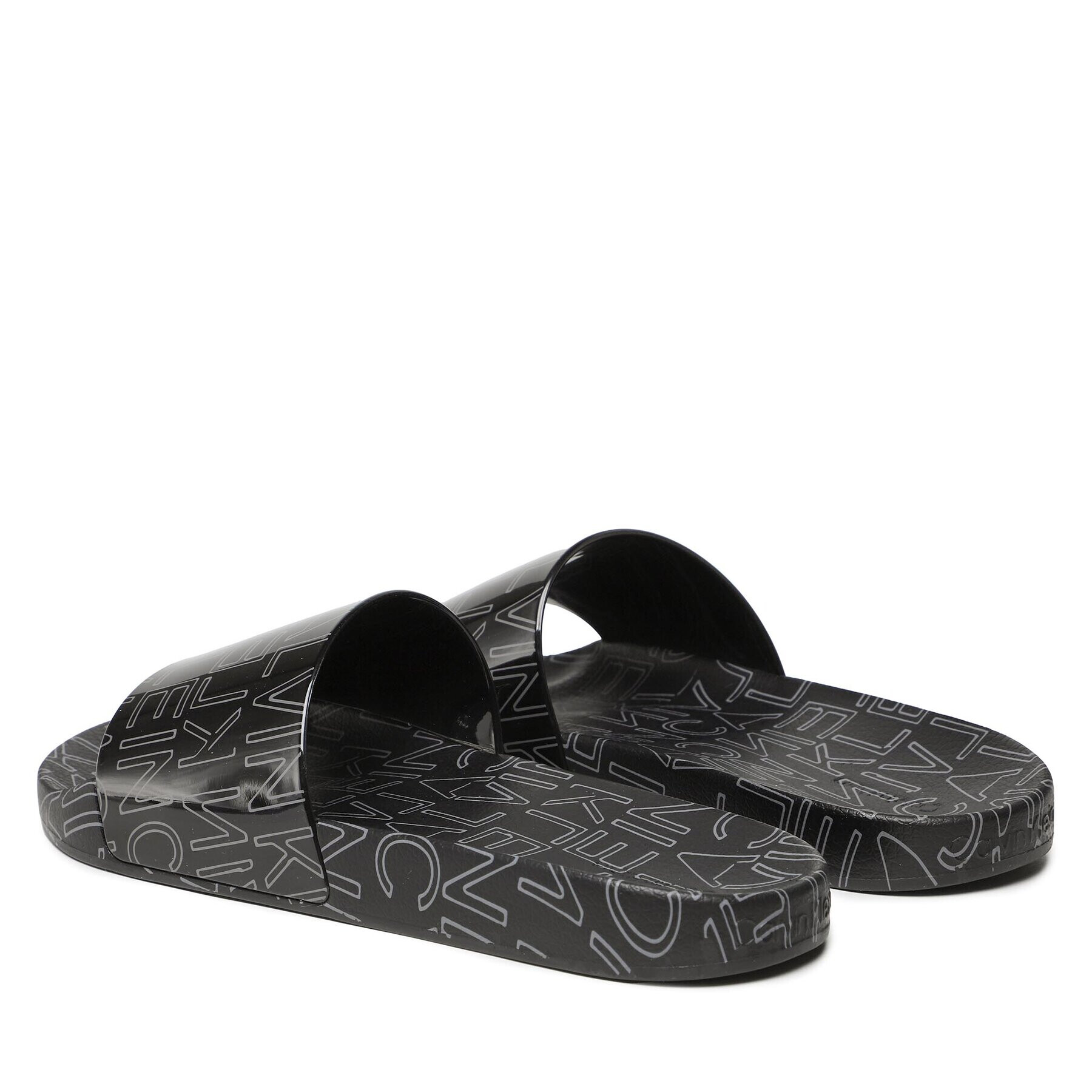 Calvin Klein Чехли Pool Slide Rubber HM0HM01062 Черен - Pepit.bg