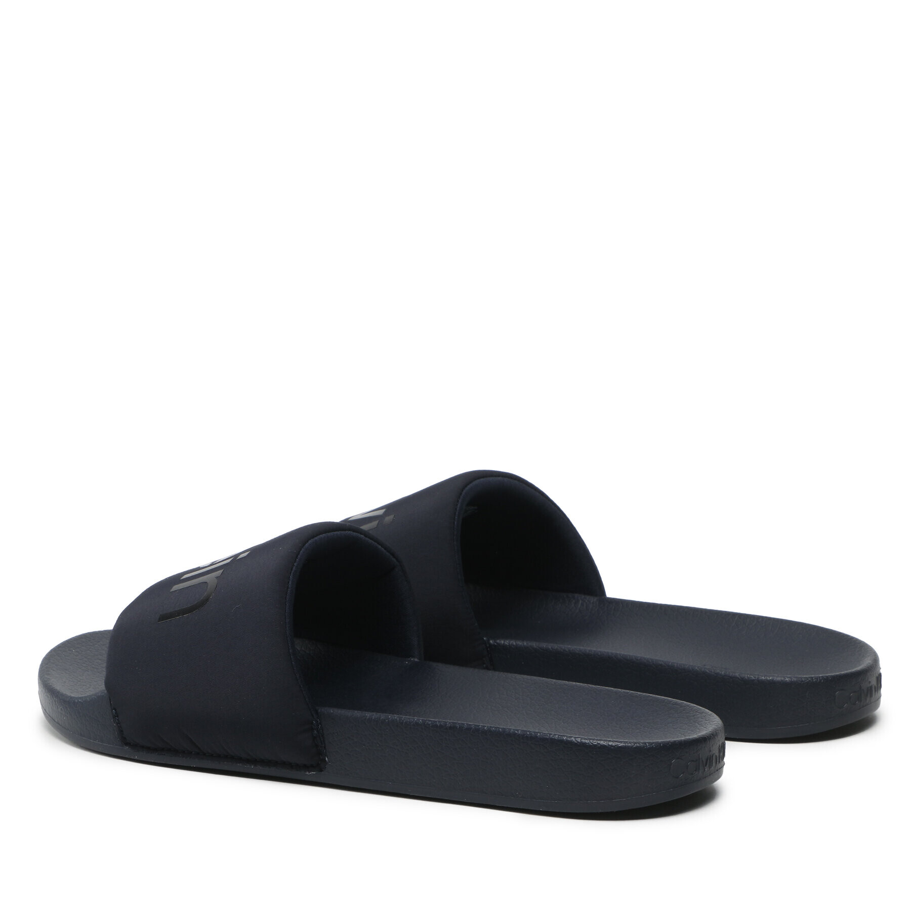 Calvin Klein Чехли Pool Slide Txt HM0HM00962 Тъмносин - Pepit.bg