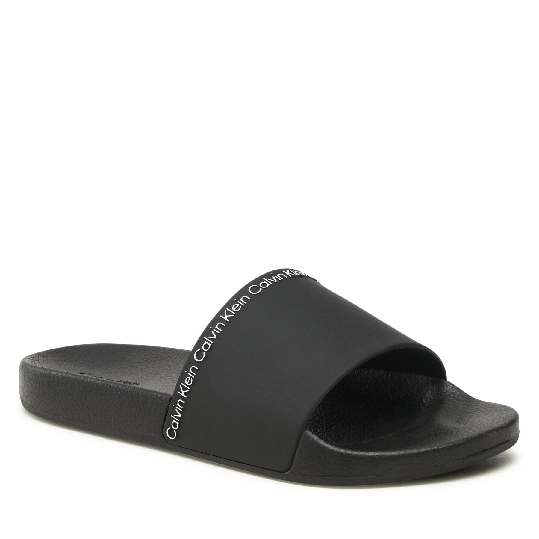 Calvin Klein Чехли Rubber Pool Slide HW0HW01526 Черен - Pepit.bg