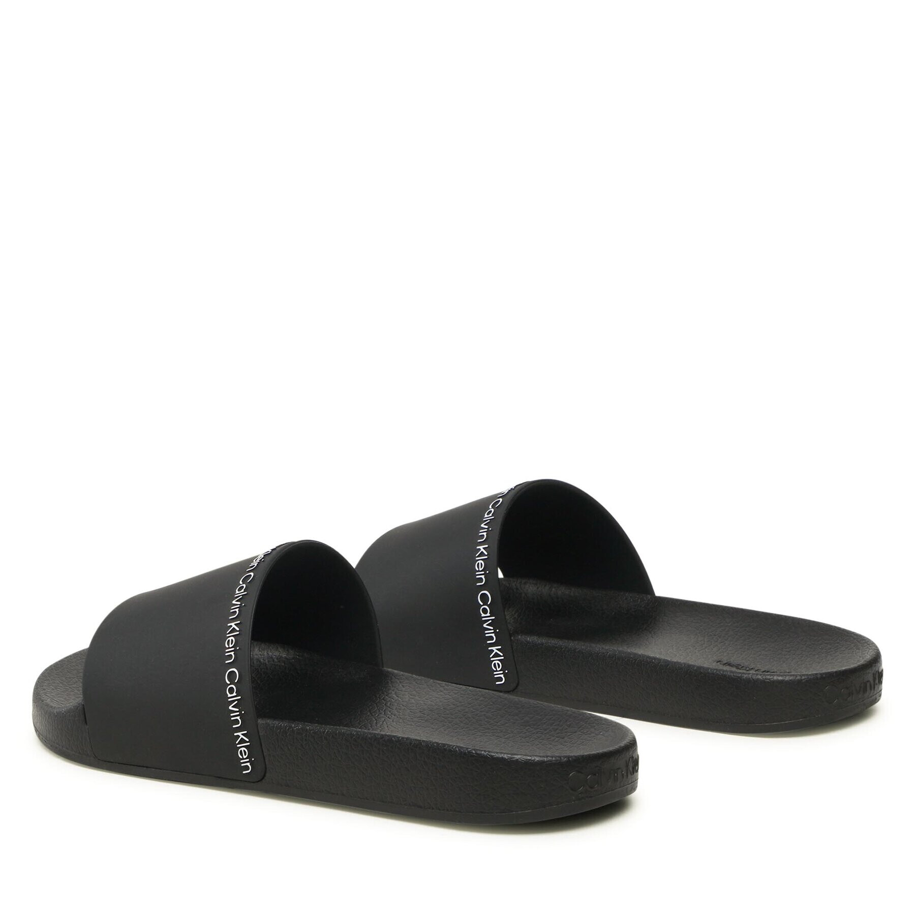 Calvin Klein Чехли Rubber Pool Slide HW0HW01526 Черен - Pepit.bg