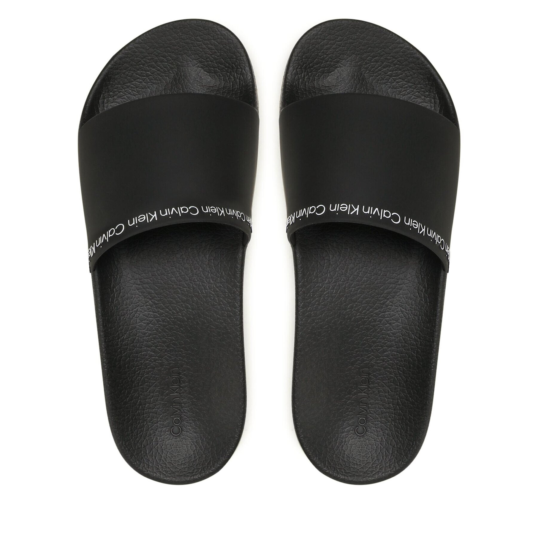 Calvin Klein Чехли Rubber Pool Slide HW0HW01526 Черен - Pepit.bg