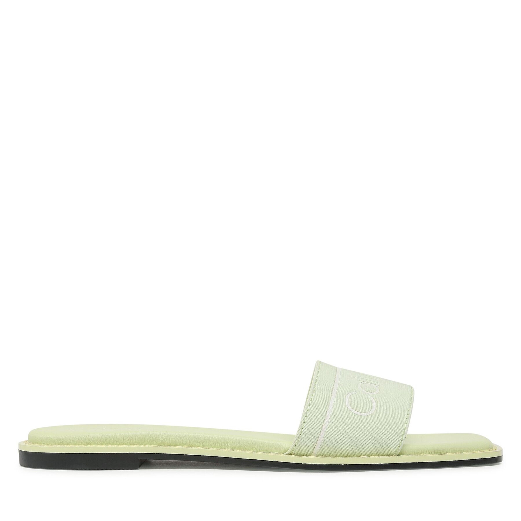 Calvin Klein Чехли Squared Flat Slide He HW0HW00817 Зелен - Pepit.bg