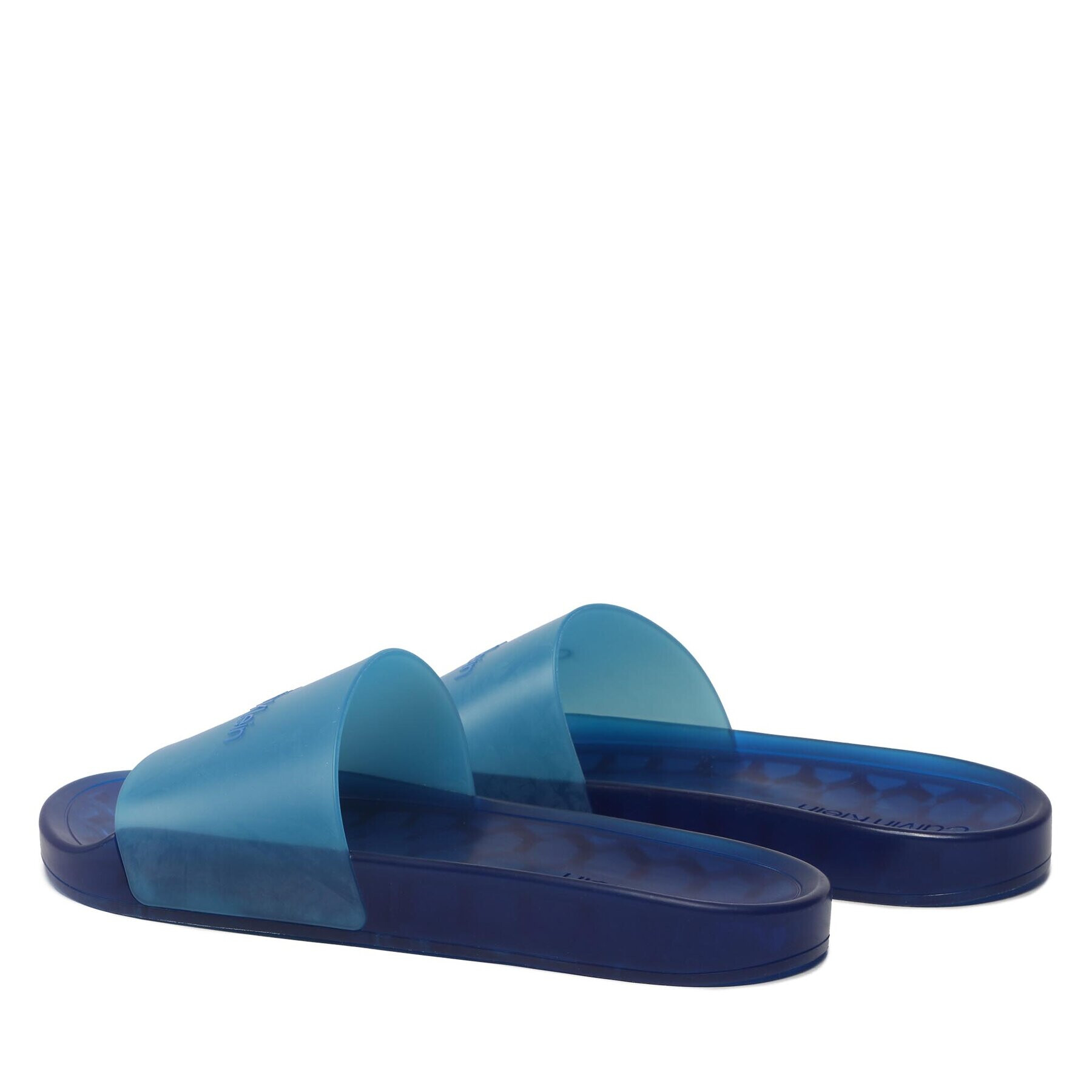 Calvin Klein Чехли Transp Pool Slide Rubber HM0HM00982 Син - Pepit.bg