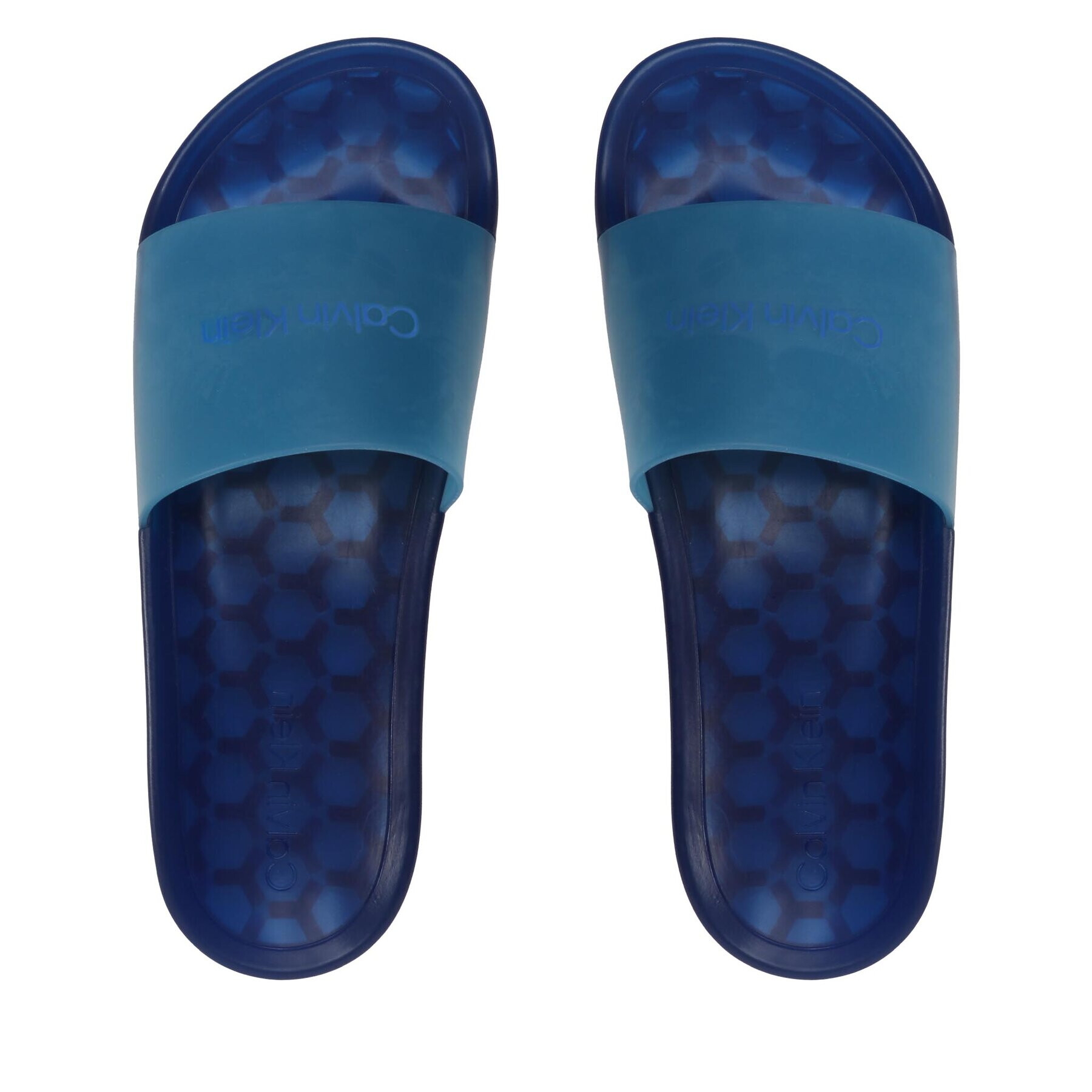 Calvin Klein Чехли Transp Pool Slide Rubber HM0HM00982 Син - Pepit.bg